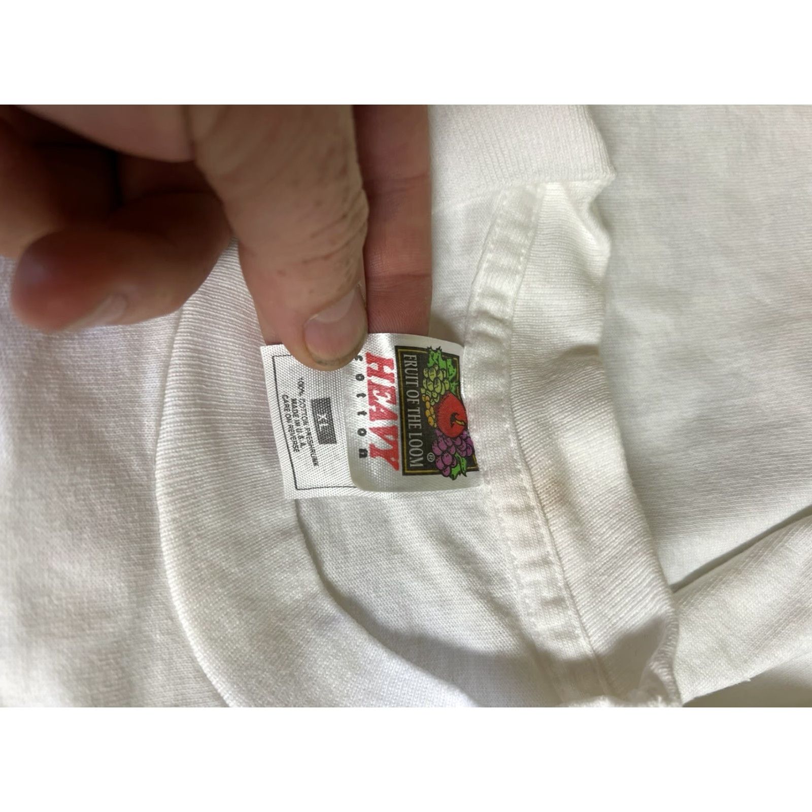Fruit Of The Loom VINTAGE Mistico Citrus Tequila Jose Cuervo XL White T-shirt Single Stitch Booze Mens XL White Cotton Crew Neck Short Sleeve Stitched 90s Size US XL / EU 56 / 4 - 5 Thumbnail