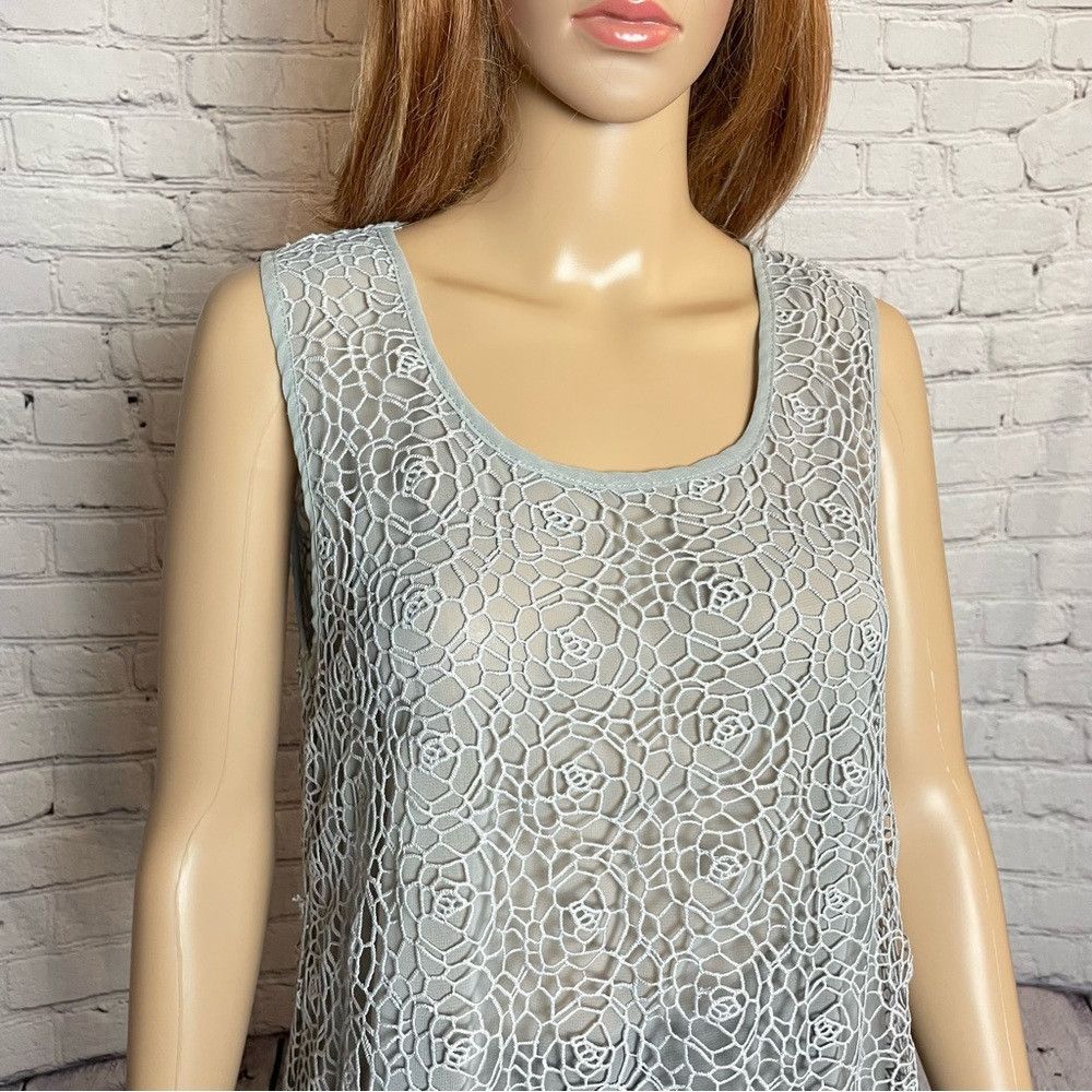 Other New Ryu Grey Sleeveless Lace Top With Fringe Size L Size L / US 10 / IT 46 - 3 Thumbnail