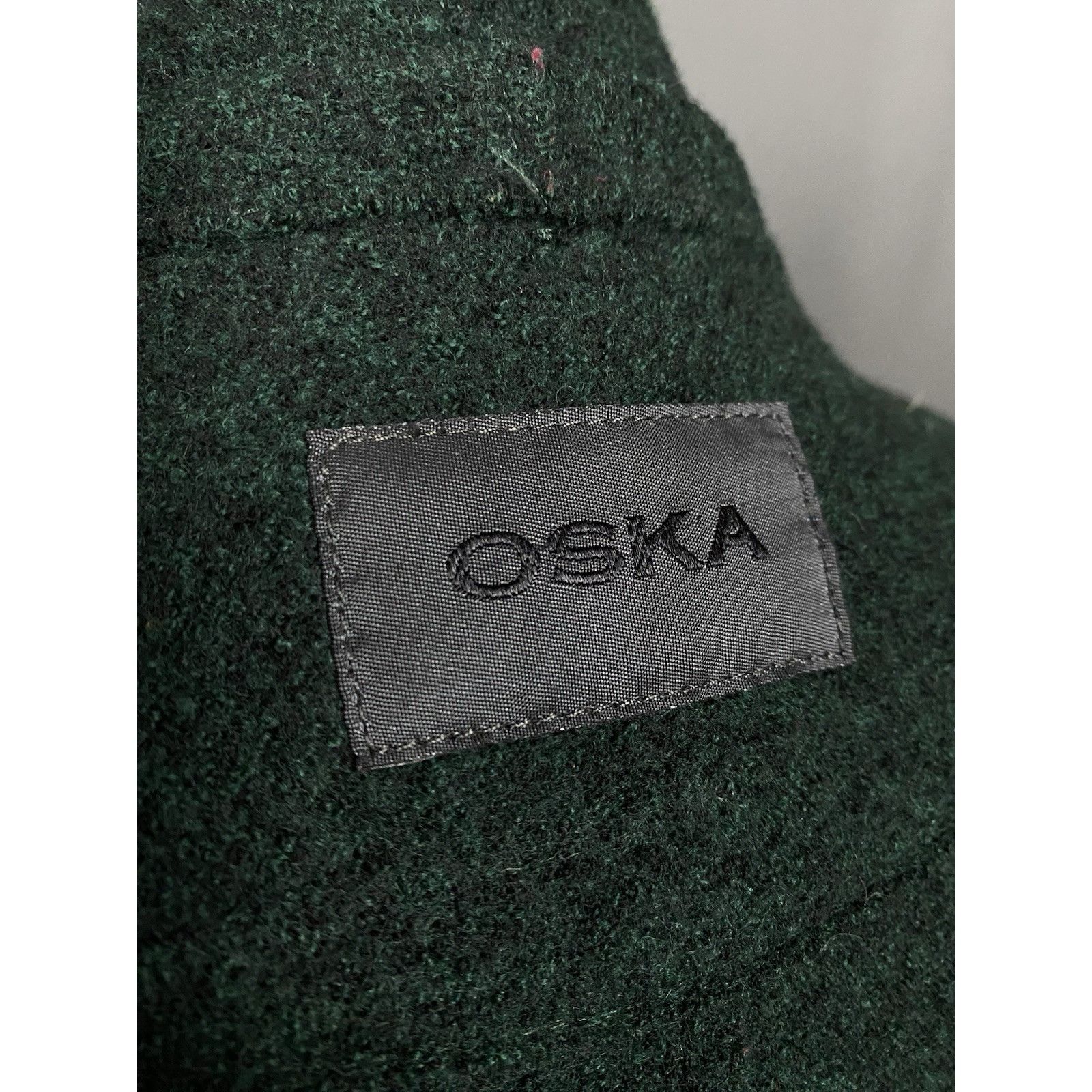 OSKA Oska Boiled Wool Women's Green Long Over Coat Size 3 Size M / US 6-8 / IT 42-44 - 10 Thumbnail