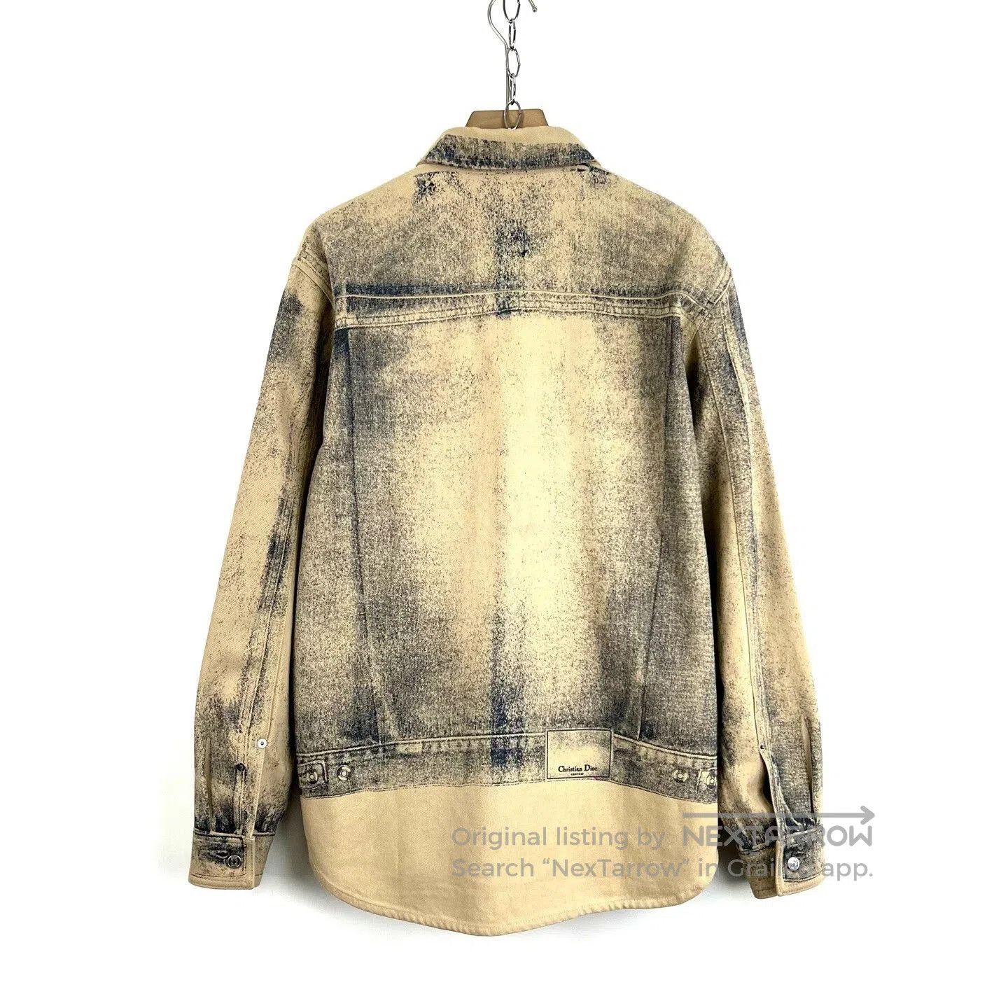 Dior Dior Beige Distressed Gradient Denim Jacket. Size US M / EU 48-50 / 2 - 2 Thumbnail