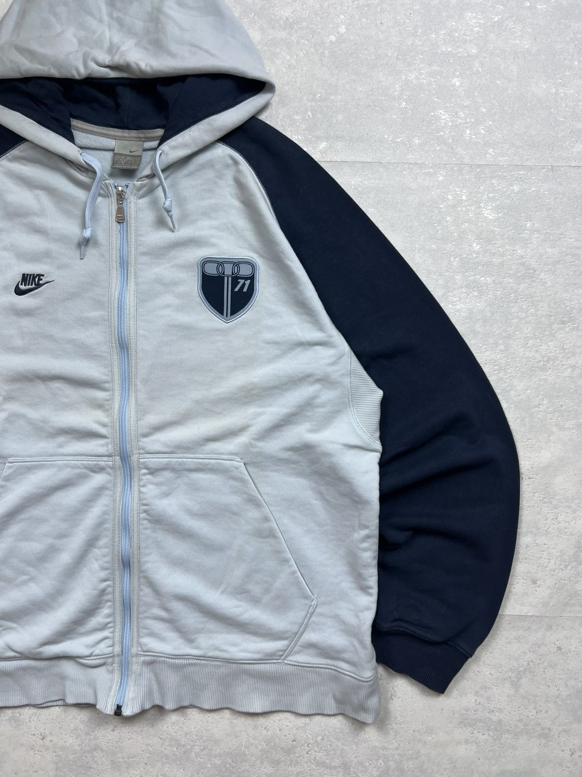 Nike 90s Nike Athletic Big Logo Vintage Y2K Oversized Zip Hoodie Size US XL / EU 56 / 4 - 4 Thumbnail