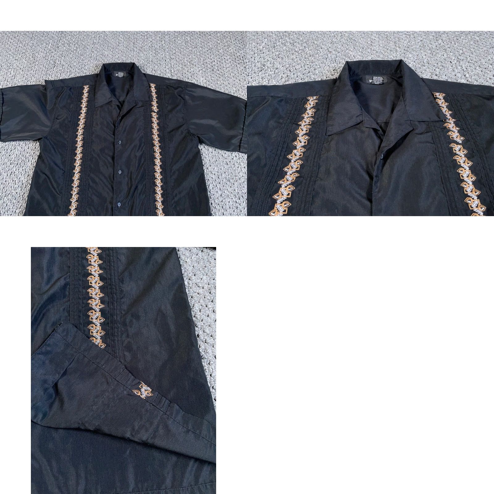 Vintage Vintage Yes Retro Resort Style Camp Collar Shirt Adult XL Black Embroidered Front Cabana Size US XL / EU 56 / 4 - 8 Thumbnail
