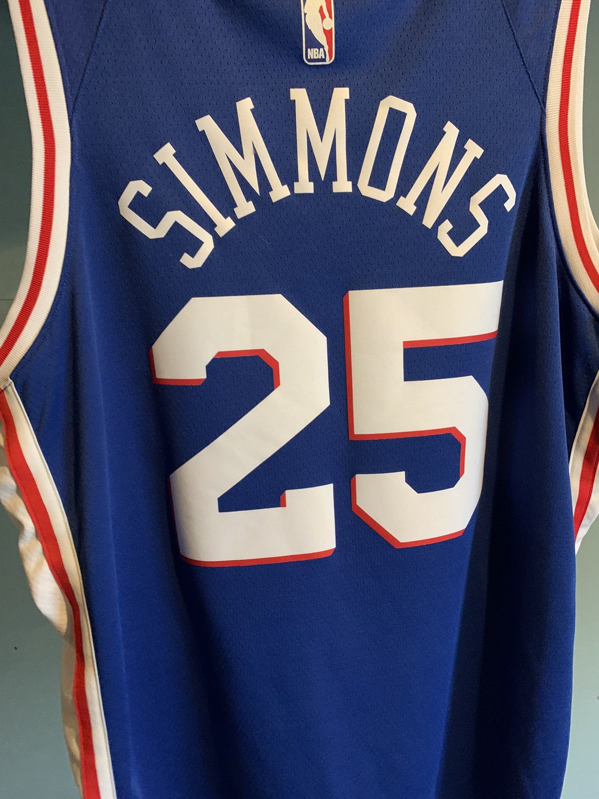 Nike Ben Simmons Sixers Jersey Size US L / EU 52-54 / 3 - 2 Thumbnail