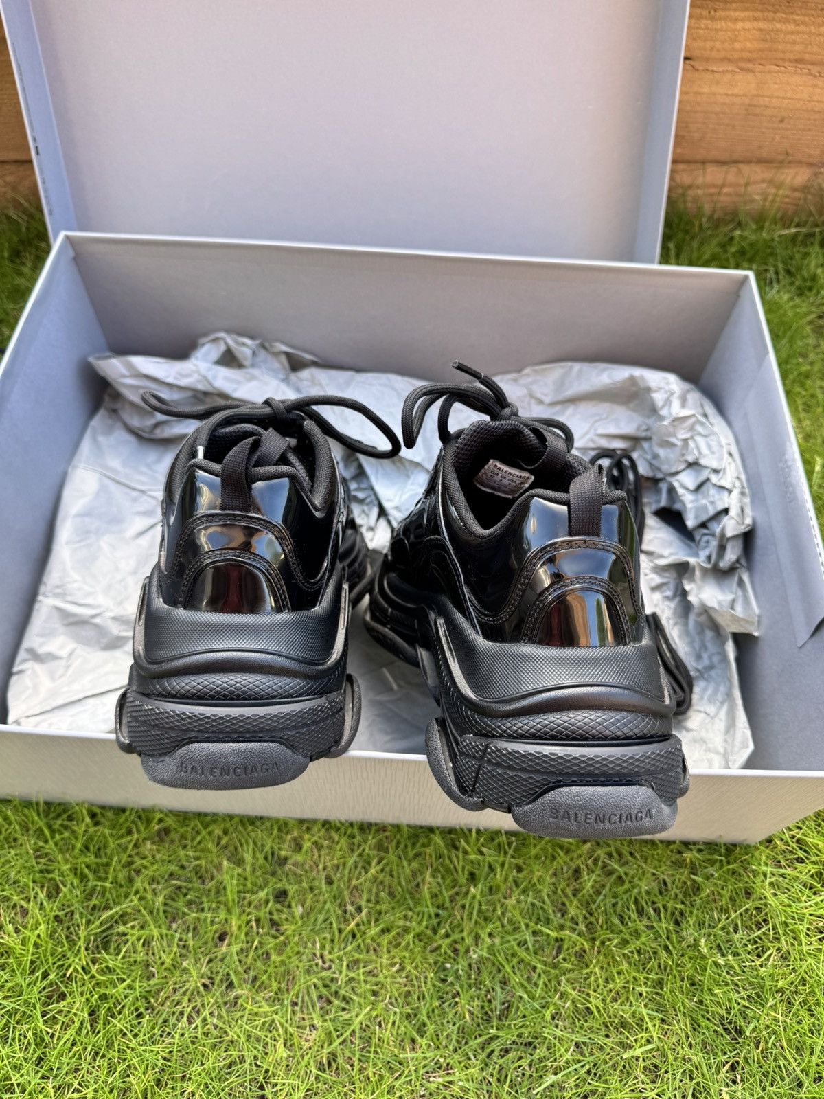 Balenciaga Balenciaga Triple S Patent Leather Black EU 42 UK 8 US 9 Size US 9 / EU 42 - 2 Thumbnail