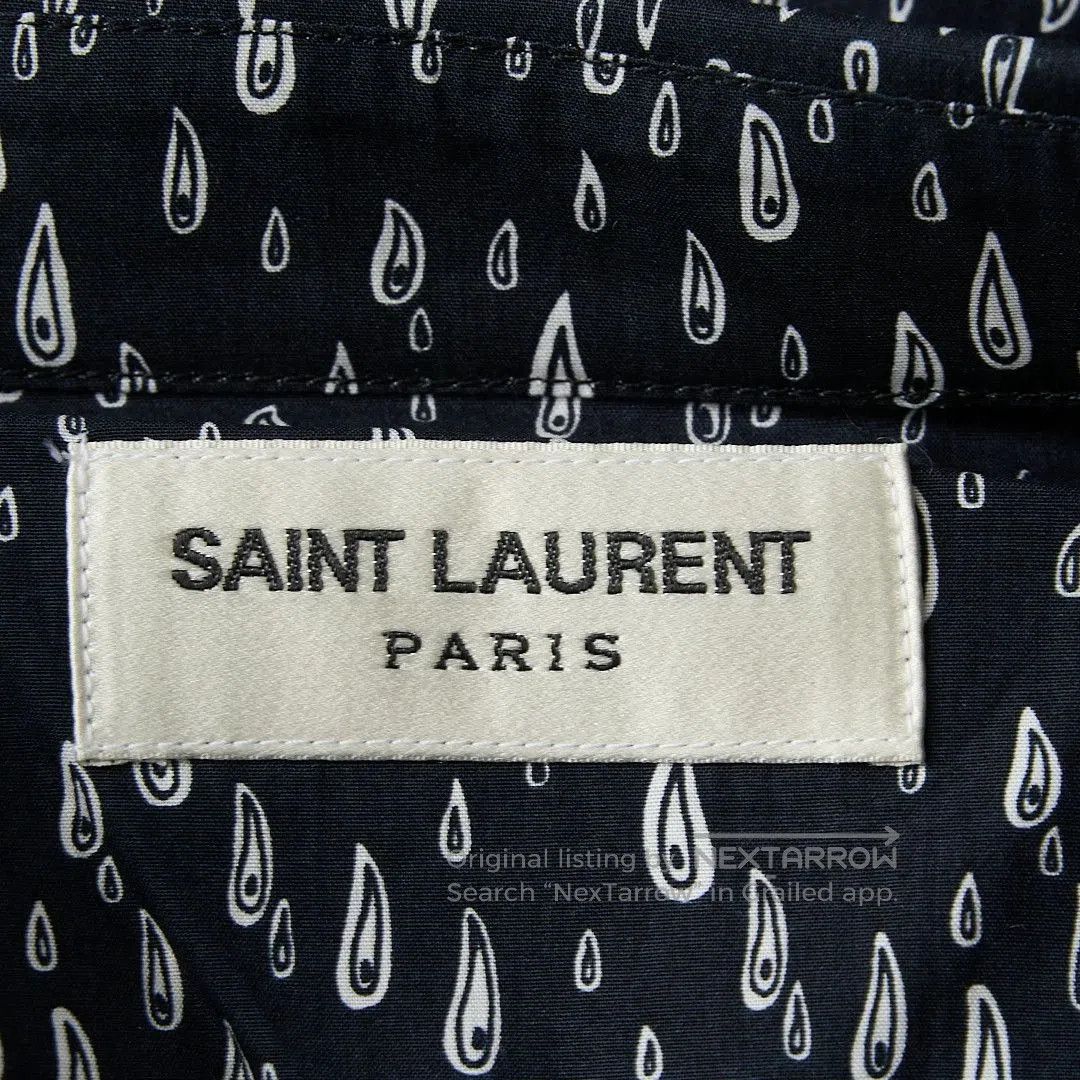 Saint Laurent Paris Saint Laurent Men's Teardrop Pattern Shirt. Size US M / EU 48-50 / 2 - 7 Thumbnail