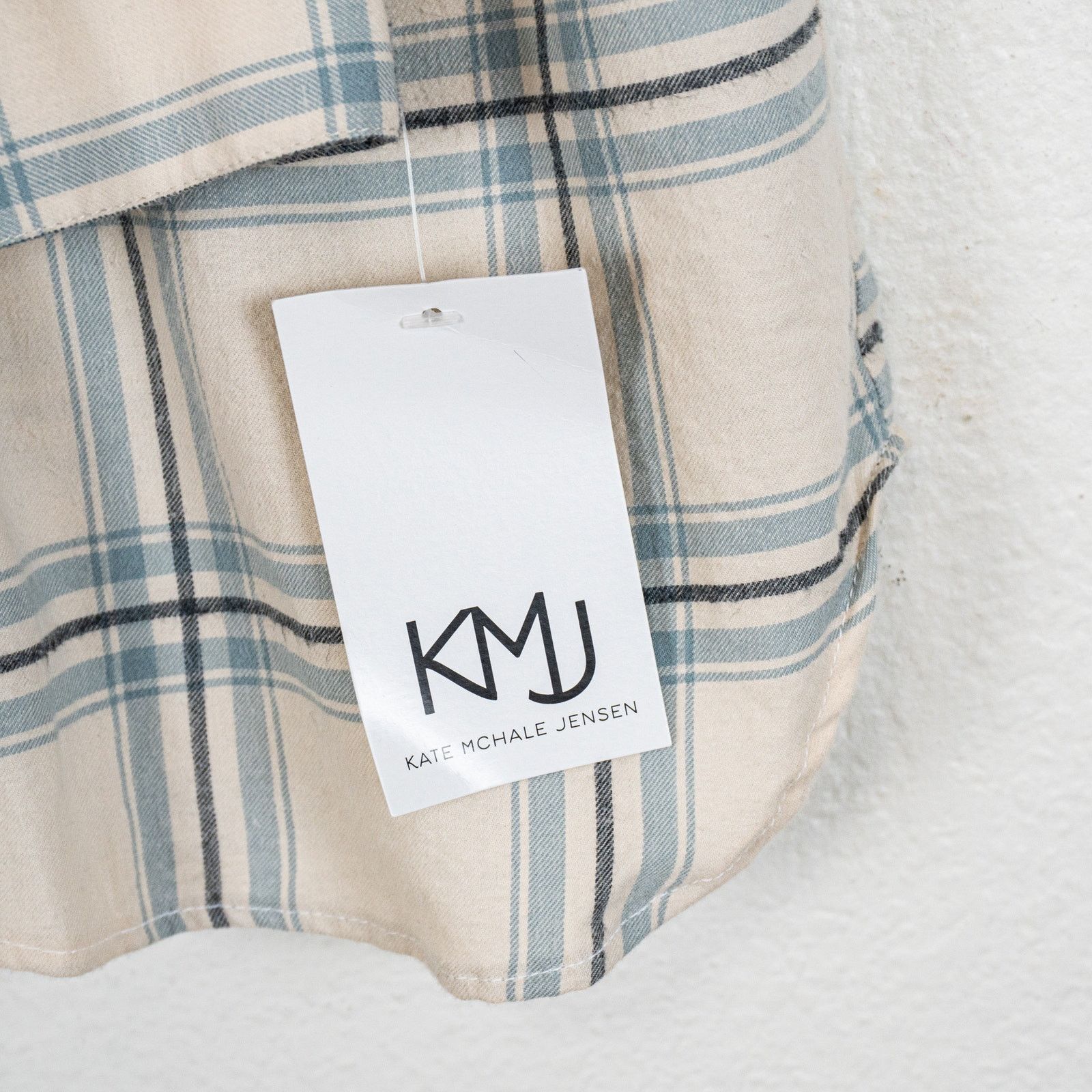 Other KMJ Kate Mchale Jensen Quarantina Ruffle Flannel Beige blue Size XS / US 0-2 / IT 36-38 - 4 Thumbnail