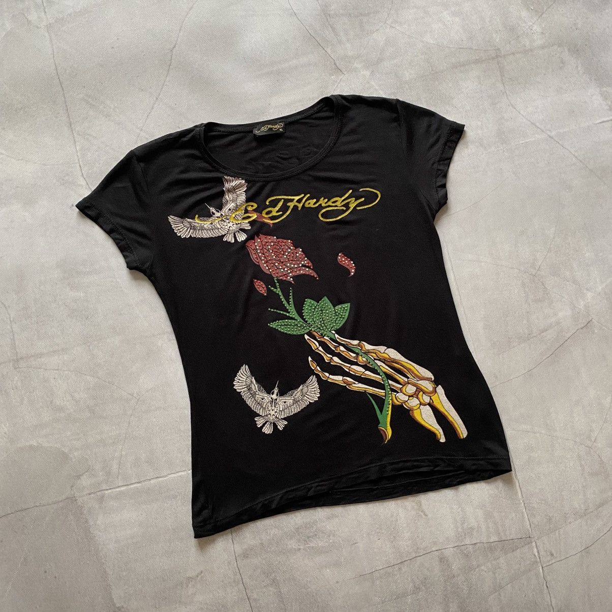 Ed Hardy Y2K Ed Hardy Hysteric Glamour Style T Shirt Cop Copine Vibe Size L / US 10 / IT 46 - 1 Thumbnail