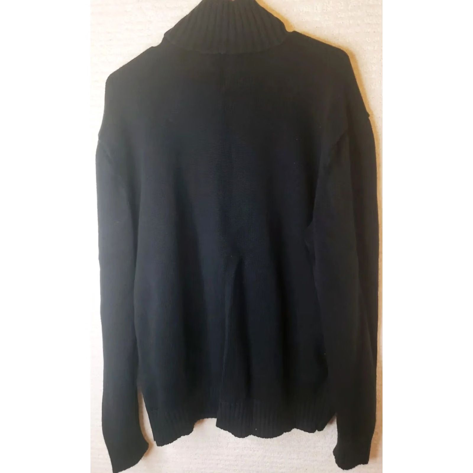 Polo Ralph Lauren Polo Ralph Lauren 1/4 Zip Sweater Mens XL Black Mock Neck Long Sleeve Knit Adult Size US XL / EU 56 / 4 - 6 Thumbnail