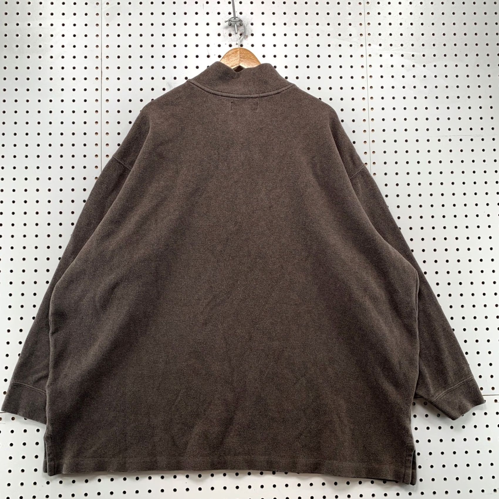 Polo Ralph Lauren VINTAGE Polo Ralph Lauren Pullover 4XB Brown Quarter Zip 90s Big and Tall Cotton Mens Size US XXL / EU 58 / 5 - 2 Thumbnail