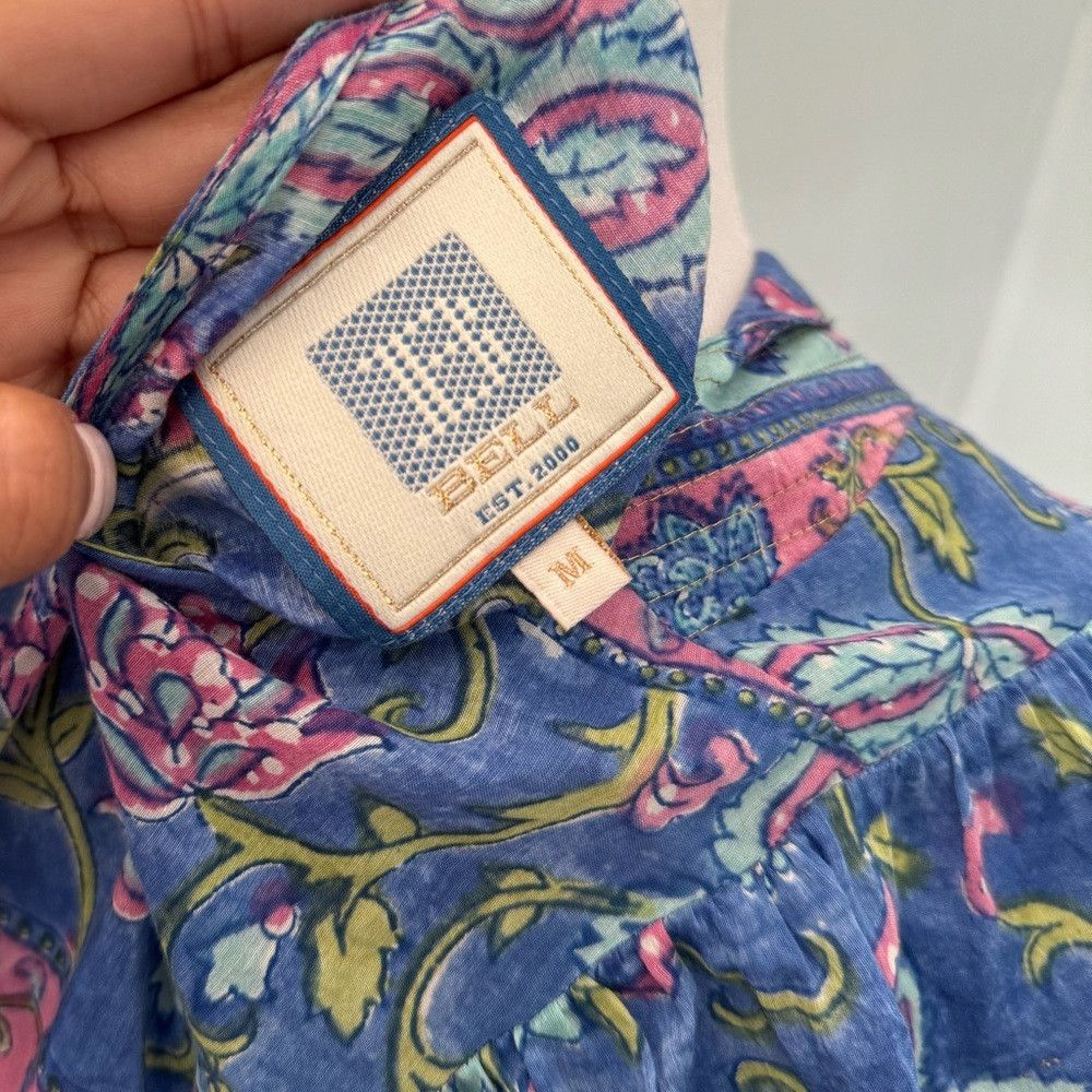 Other Alicia Bell Silk Cotton Tassel Coverup Mumu Dress blue Swim Size M / US 6-8 / IT 42-44 - 4 Thumbnail