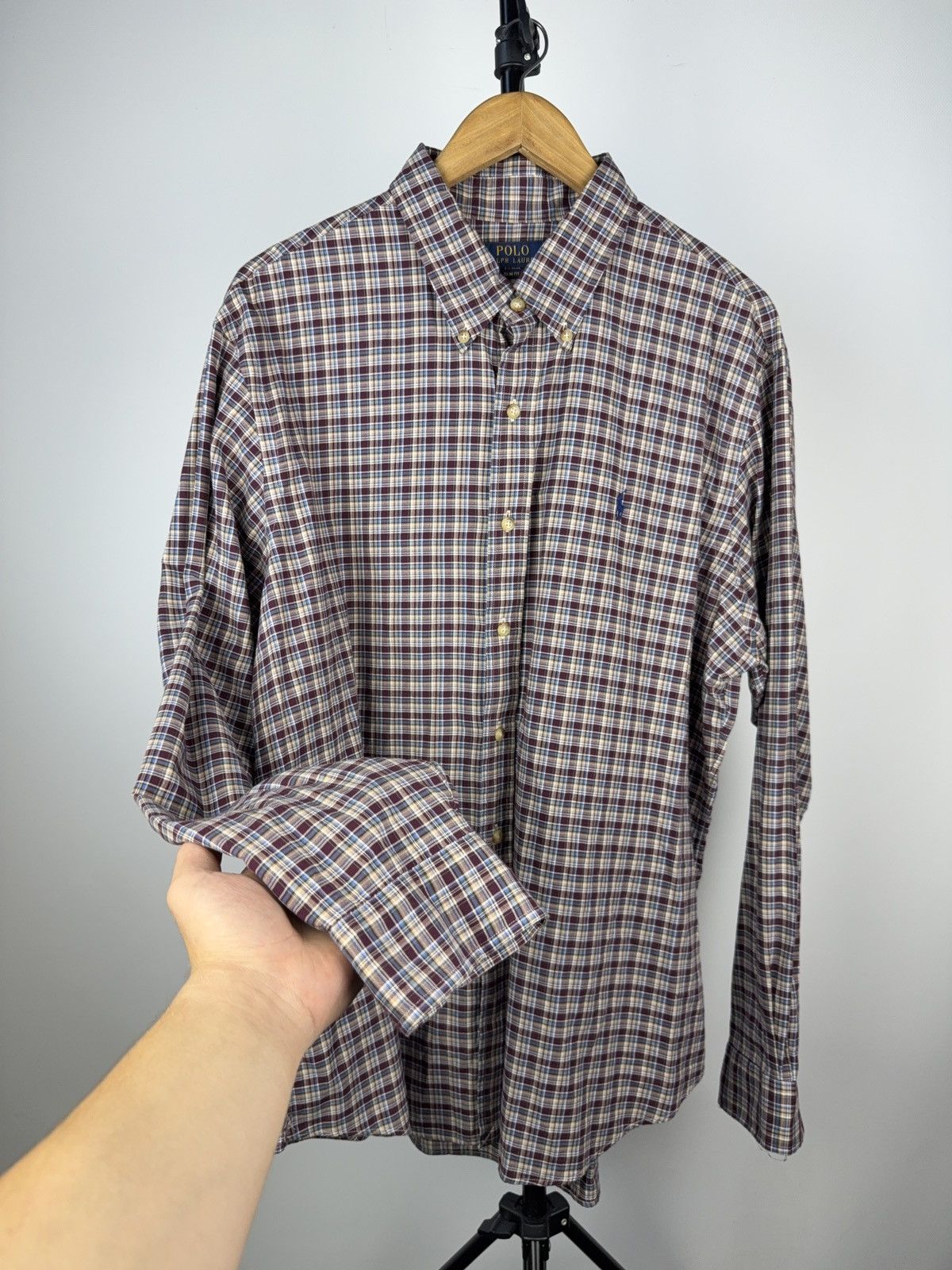 Polo Ralph Lauren Vntg Polo Ralph Lauren Plaid pattern Cowboy Western Shirt Size US XXL / EU 58 / 5 - 7 Thumbnail