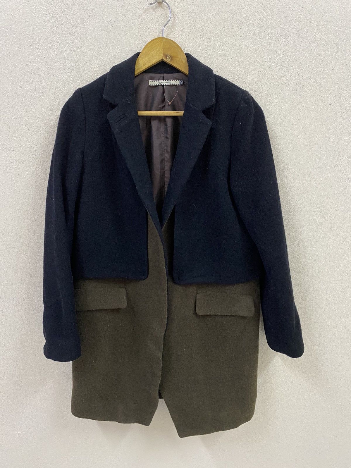Japanese Brand Cortesworks Wool Coat Jacket Double Layer Size US M / EU 48-50 / 2 - 1 Thumbnail