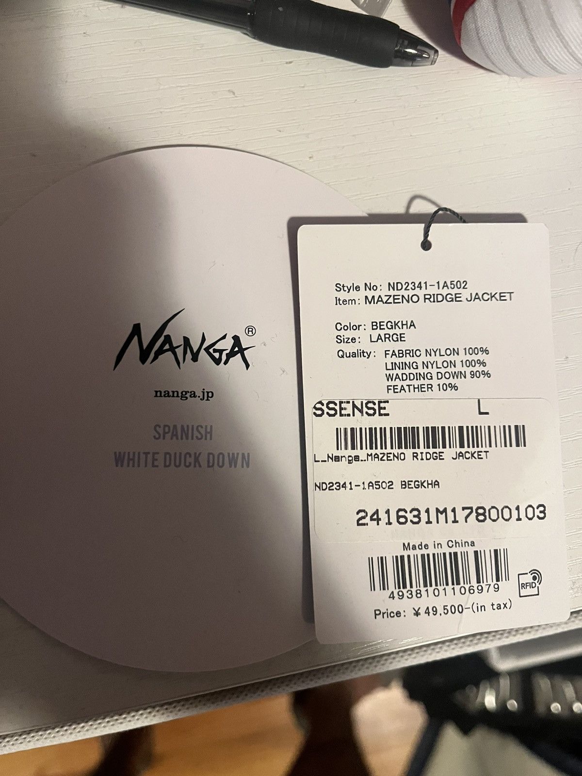 NANGA Mazeno Ridge Jacket Size US L / EU 52-54 / 3 - 7 Thumbnail
