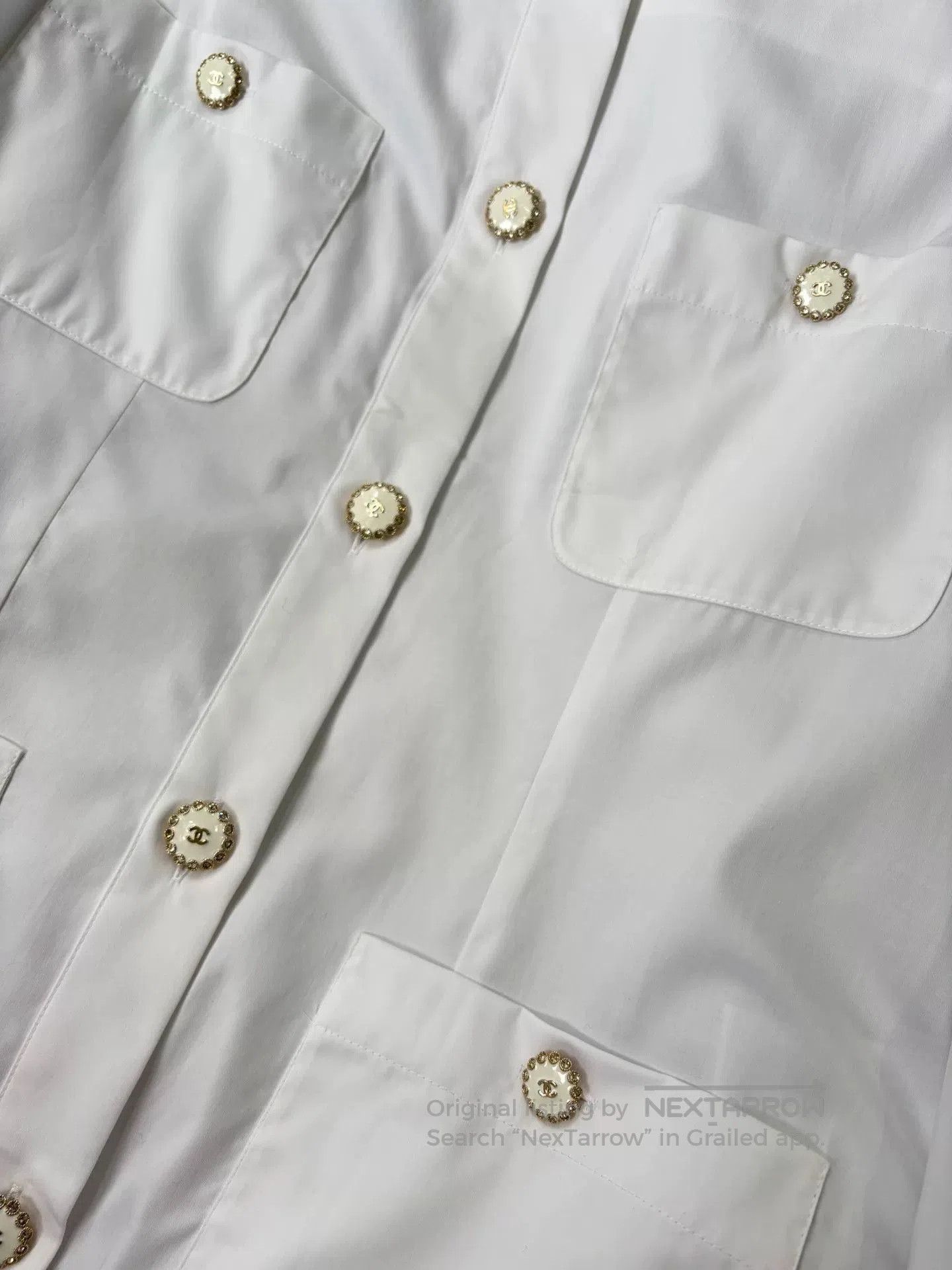 Chanel Chanel White Four-Pocket Shirt Size 36. Size US S / EU 44-46 / 1 - 3 Thumbnail