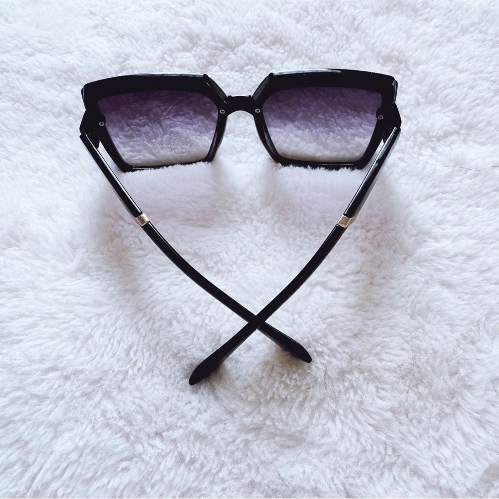 Other Gloria Black Square Oversized Sunglasses Size ONE SIZE - 10 Thumbnail