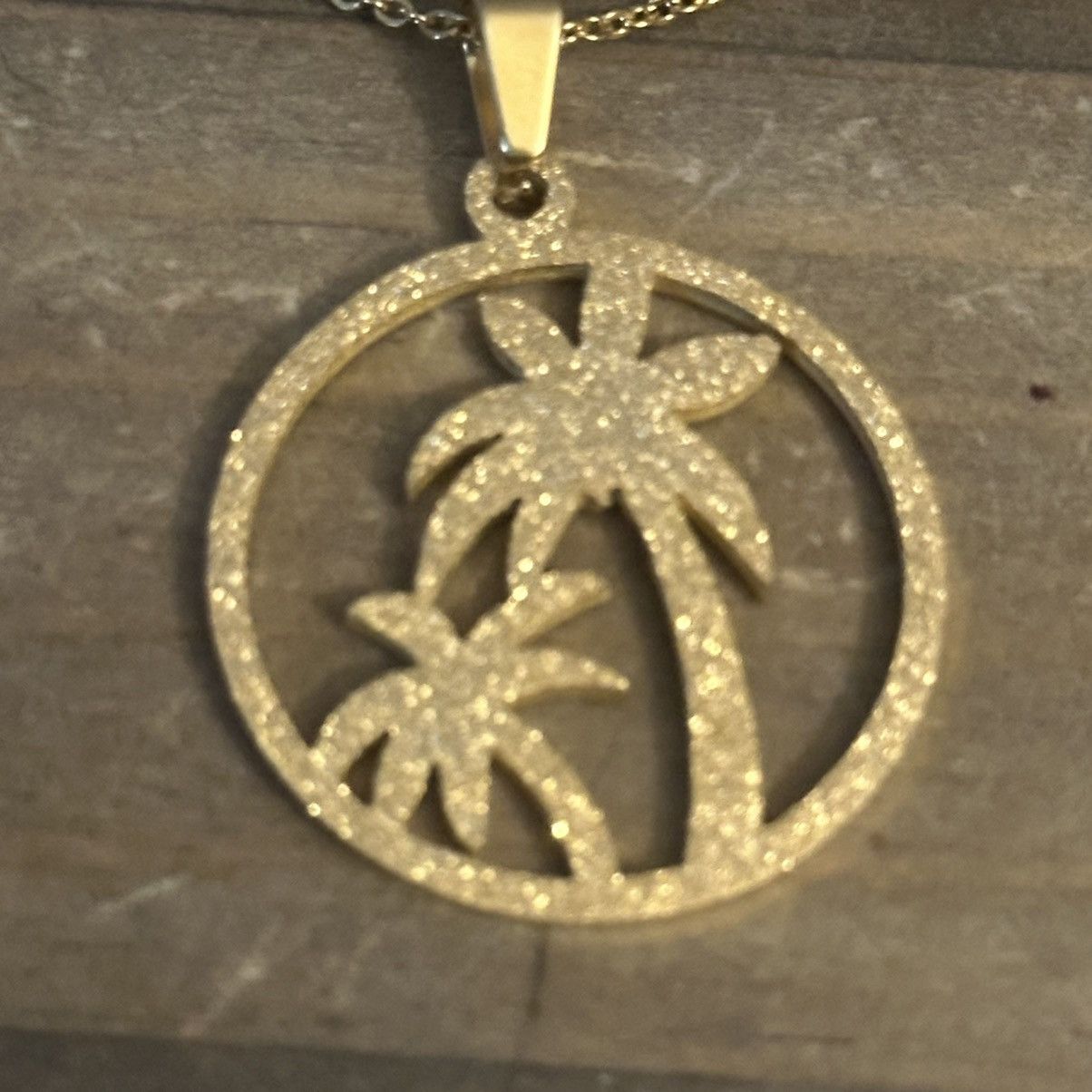 Other Palm tree pendant necklace and earrings set Size ONE SIZE - 3 Thumbnail