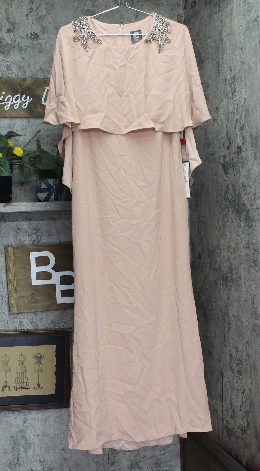 Vince Camuto Vince Camuto Embellished Woven Capelet Gown Blush Pink 12p Size XL / US 12-14 / IT 48-50 - 1 Thumbnail