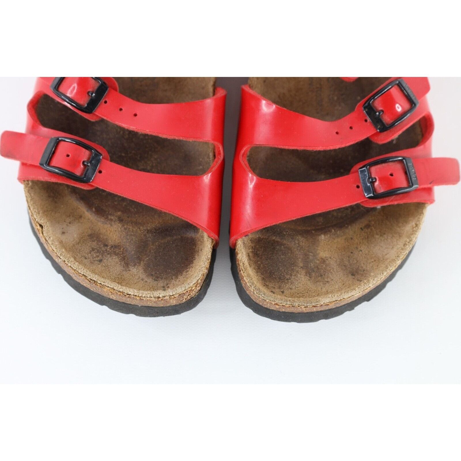 Birkenstock × Vintage Vintage Birkenstock Distressed Patent Leather Buckle Sandals Size US 6 / IT 36 - 3 Thumbnail