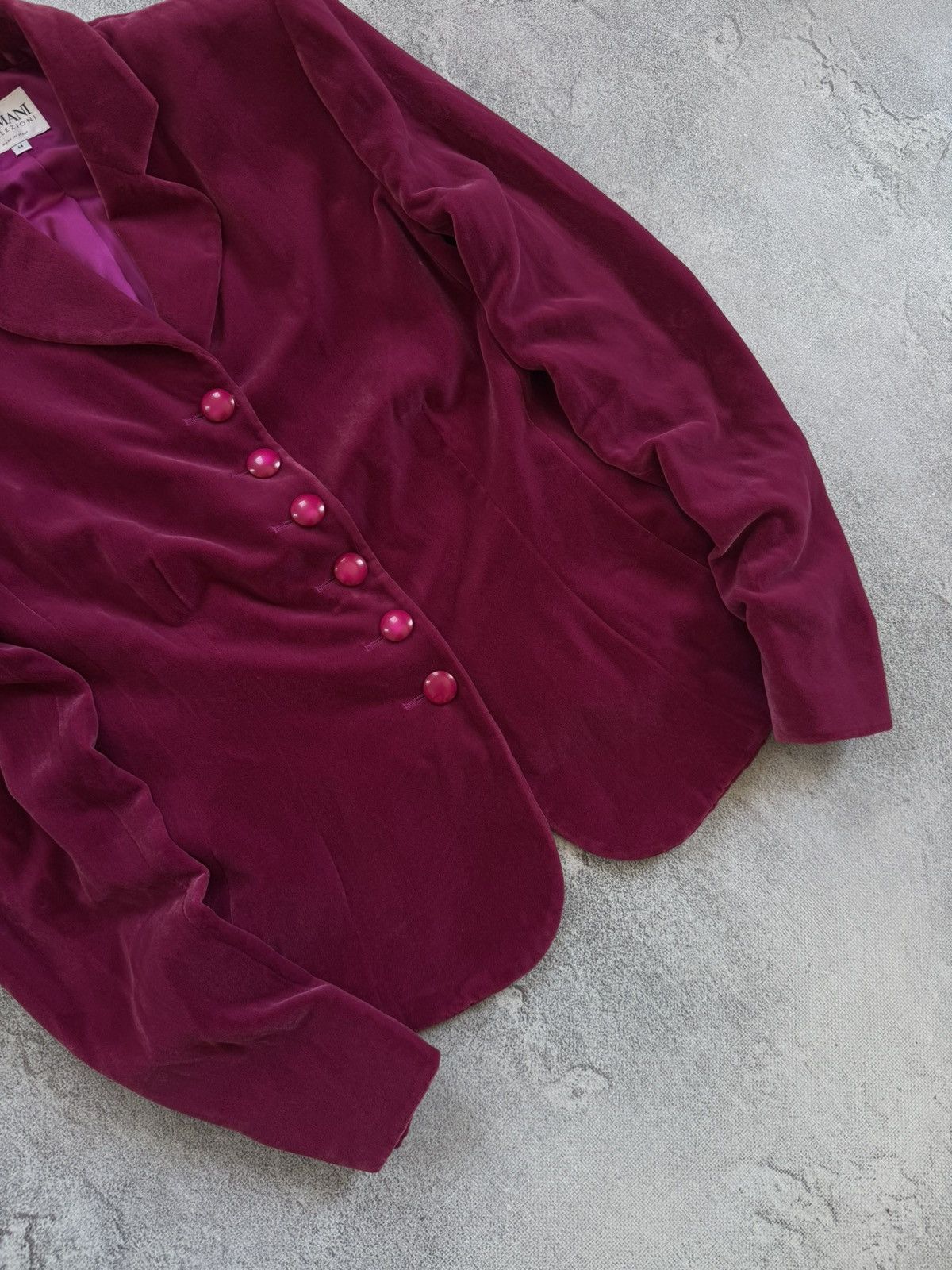 Armani Collezioni Armani Collezioni IT44 pink velour velvet blazer jacket Size M / US 6-8 / IT 42-44 - 3 Thumbnail