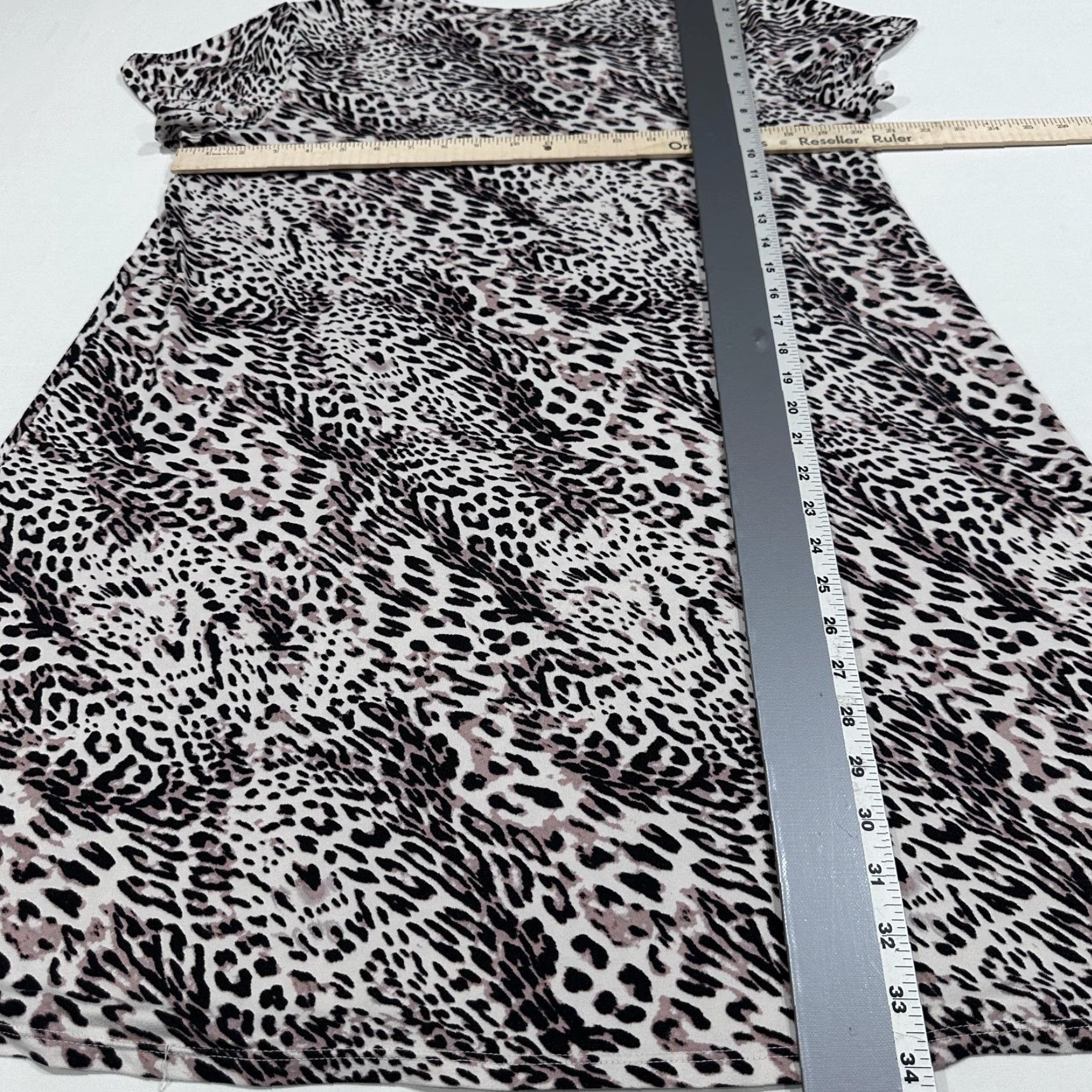 Anne Klein Anne Klein Dress Womens L Brown Animal Print A-Line T-Shirt Dress Knee Length Size L / US 10 / IT 46 - 6 Thumbnail
