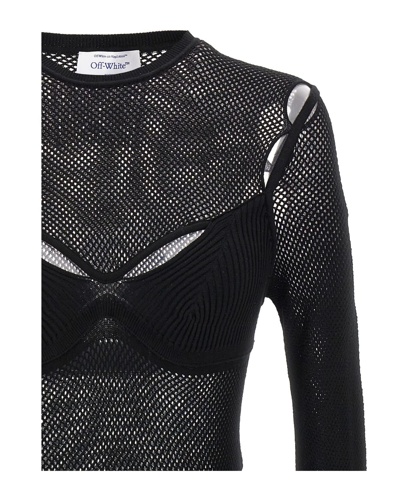 Off-White o1y1225 Crewneck Sweater in Black Size XS / US 0-2 / IT 36-38 - 3 Thumbnail