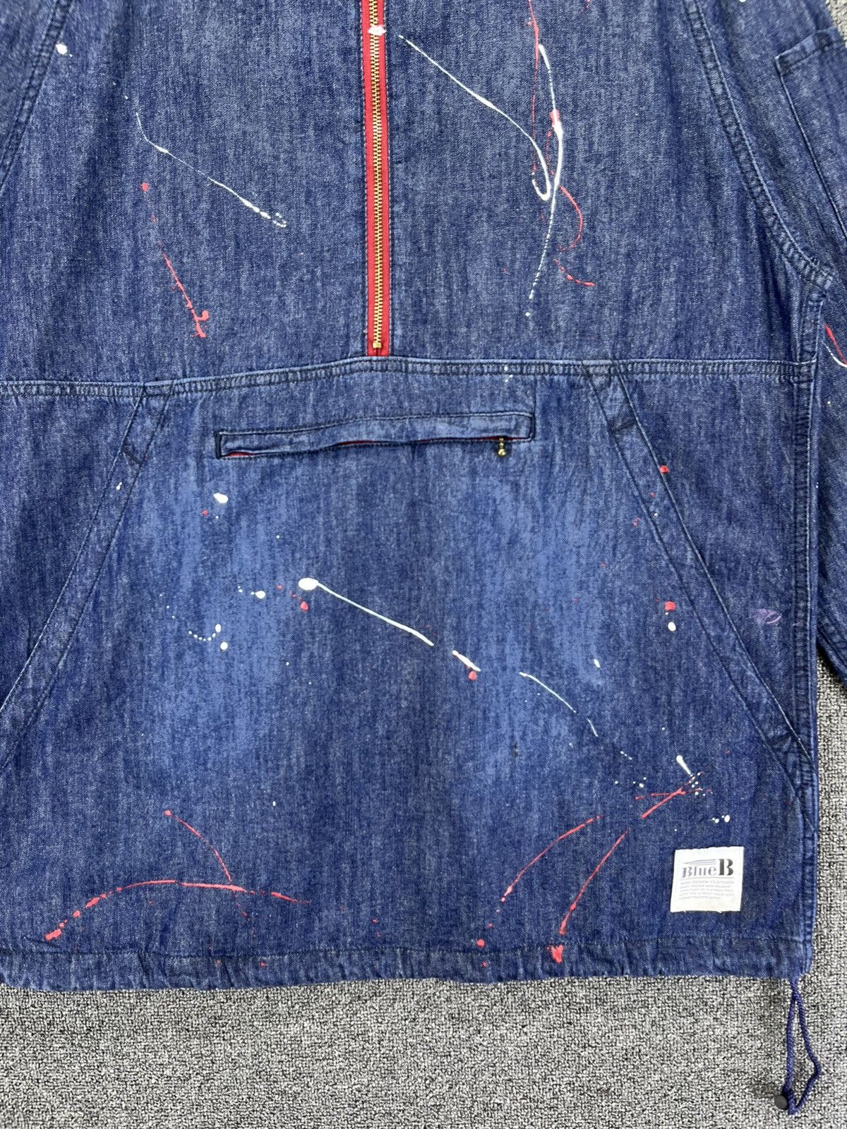 Japanese Brand Vintage Blue B Hoodie Japanese Denim Anorak Size US L / EU 52-54 / 3 - 4 Thumbnail