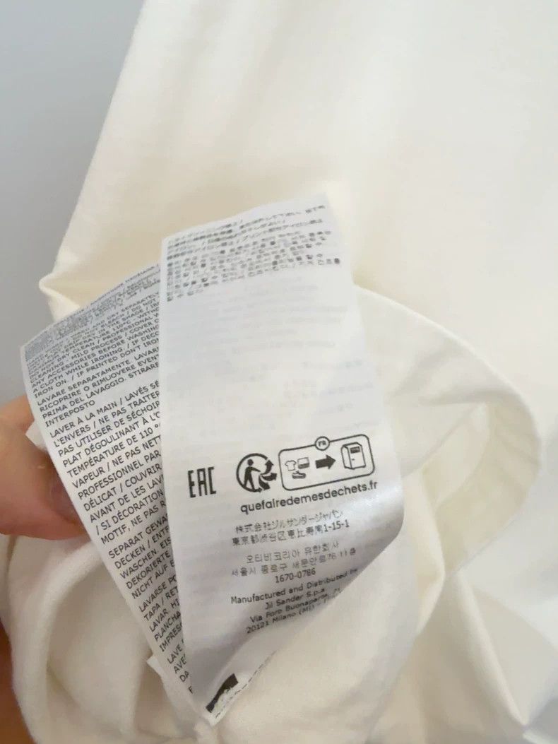 Jil Sander Jil Sander White logo short sleeved cotton T-shirt Size M / US 6-8 / IT 42-44 - 6 Thumbnail