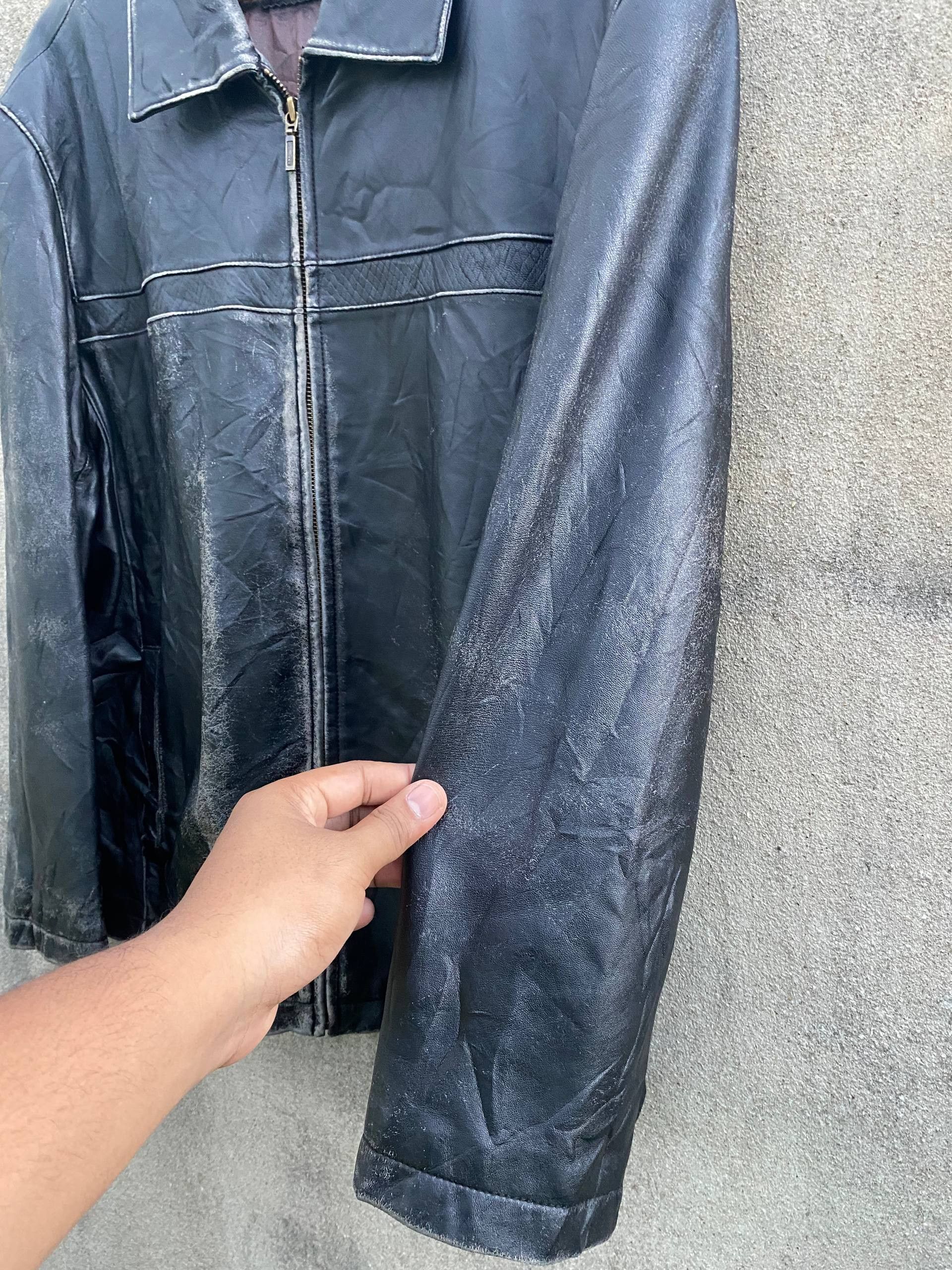 Japanese Brand T's Sheepskin Leather Jacket Nice Faded Design Size US M / EU 48-50 / 2 - 5 Thumbnail