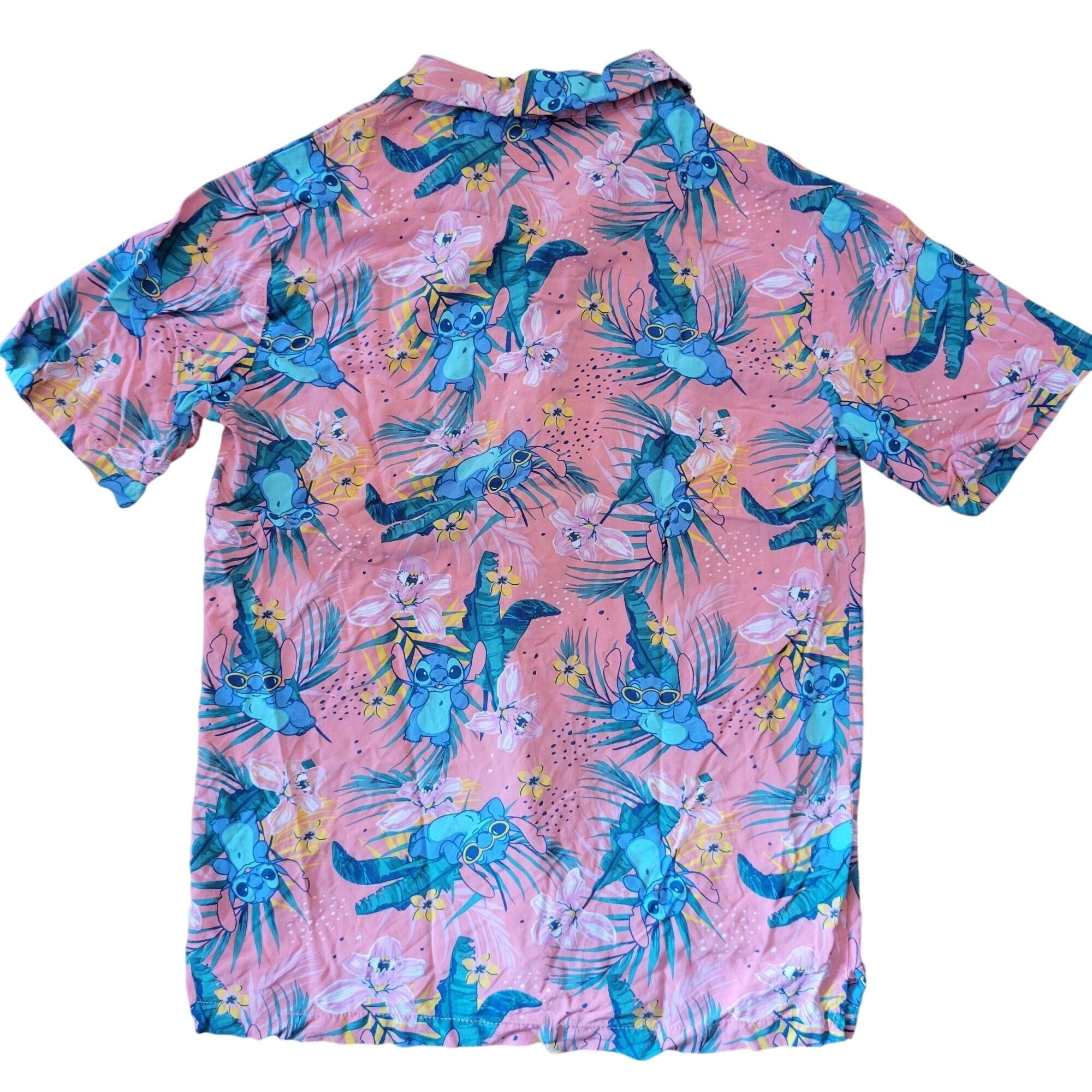 Disney Disney Lilo Stitch Hawaiian Shirt S Pink Tropical Cruise Vac Size US S / EU 44-46 / 1 - 3 Thumbnail