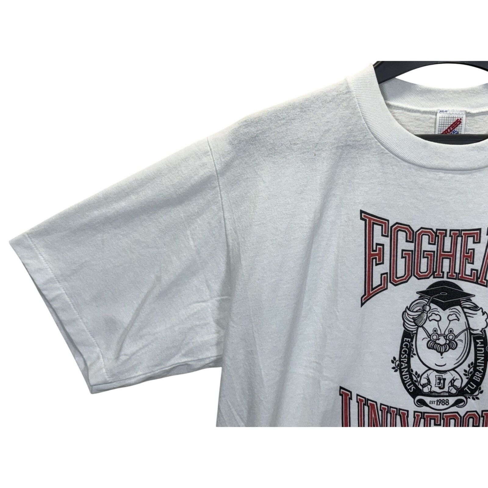 Jerzees Vintage Egghead University XXL T-shirt Single Stitch Sleeve Size US XXL / EU 58 / 5 - 9 Thumbnail