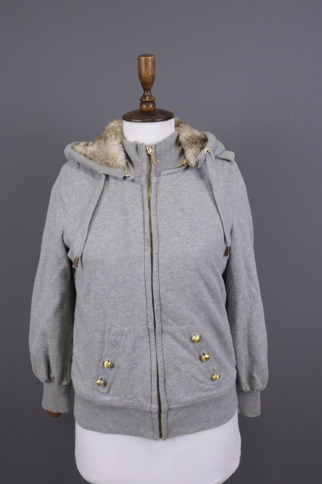 Juicy Couture Jeans Juicy Couture Los Angeles Gray Faux Fur Jacket Size M Size M / US 6-8 / IT 42-44 - 1 Thumbnail