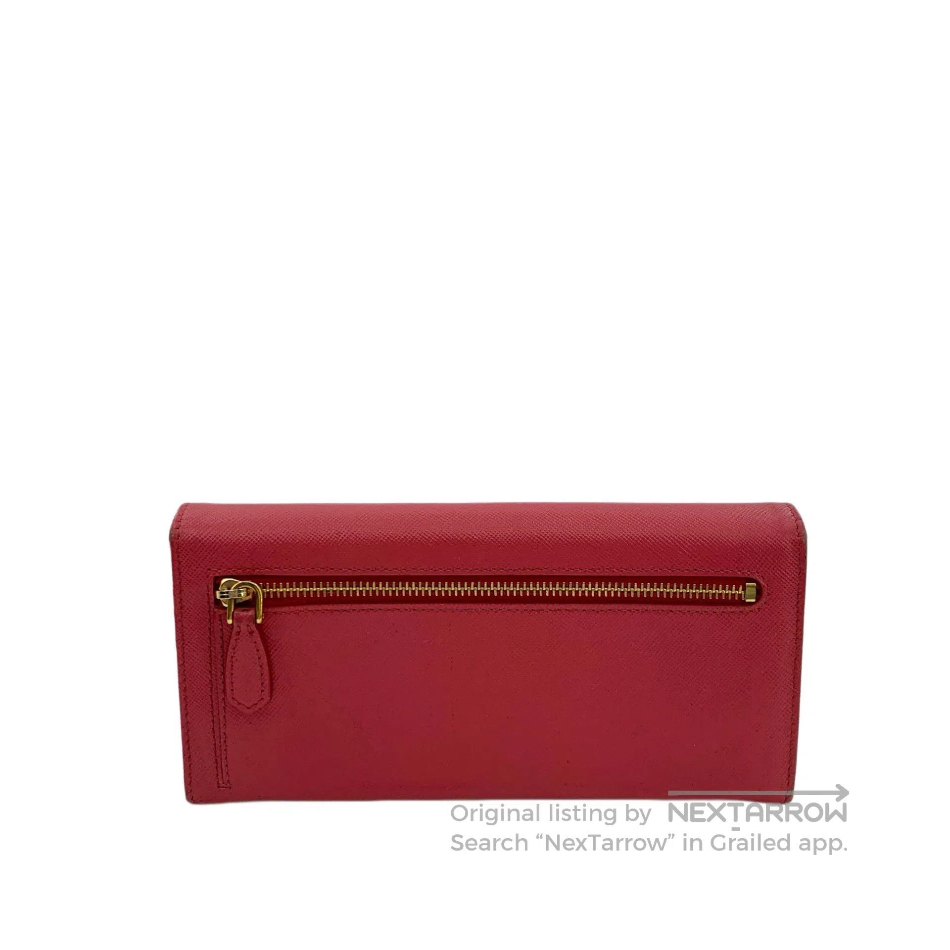 Prada Prada Red Logo Stamped Money Clip Wallet| Size ONE SIZE - 4 Thumbnail