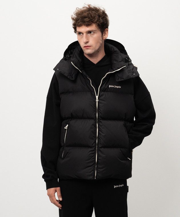Palm Angels o1s22i1n1224 Sleeveless Down Jacket in Black Size US XL / EU 56 / 4 - 3 Thumbnail