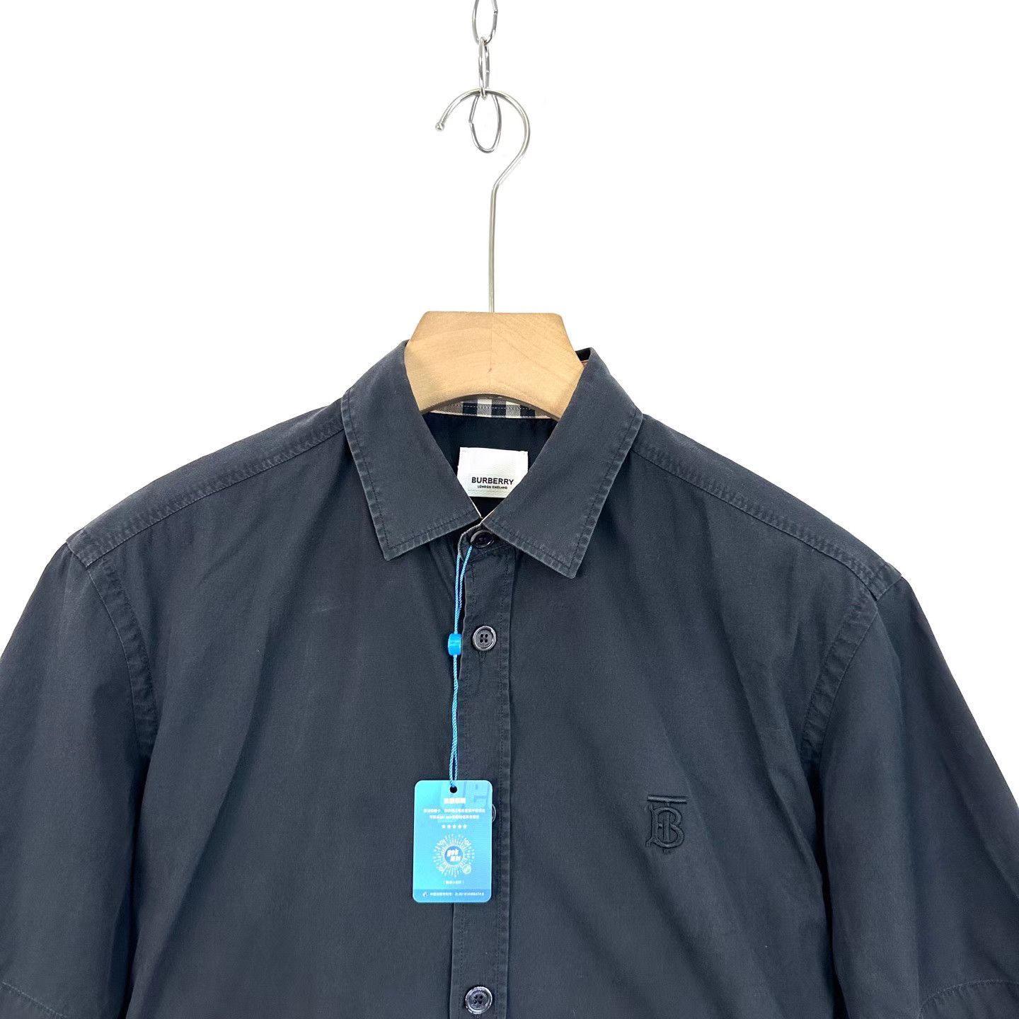 Burberry Burberry Black TB Embroidered Logo Short Sleeve Shirt K12 Size US M / EU 48-50 / 2 - 4 Thumbnail