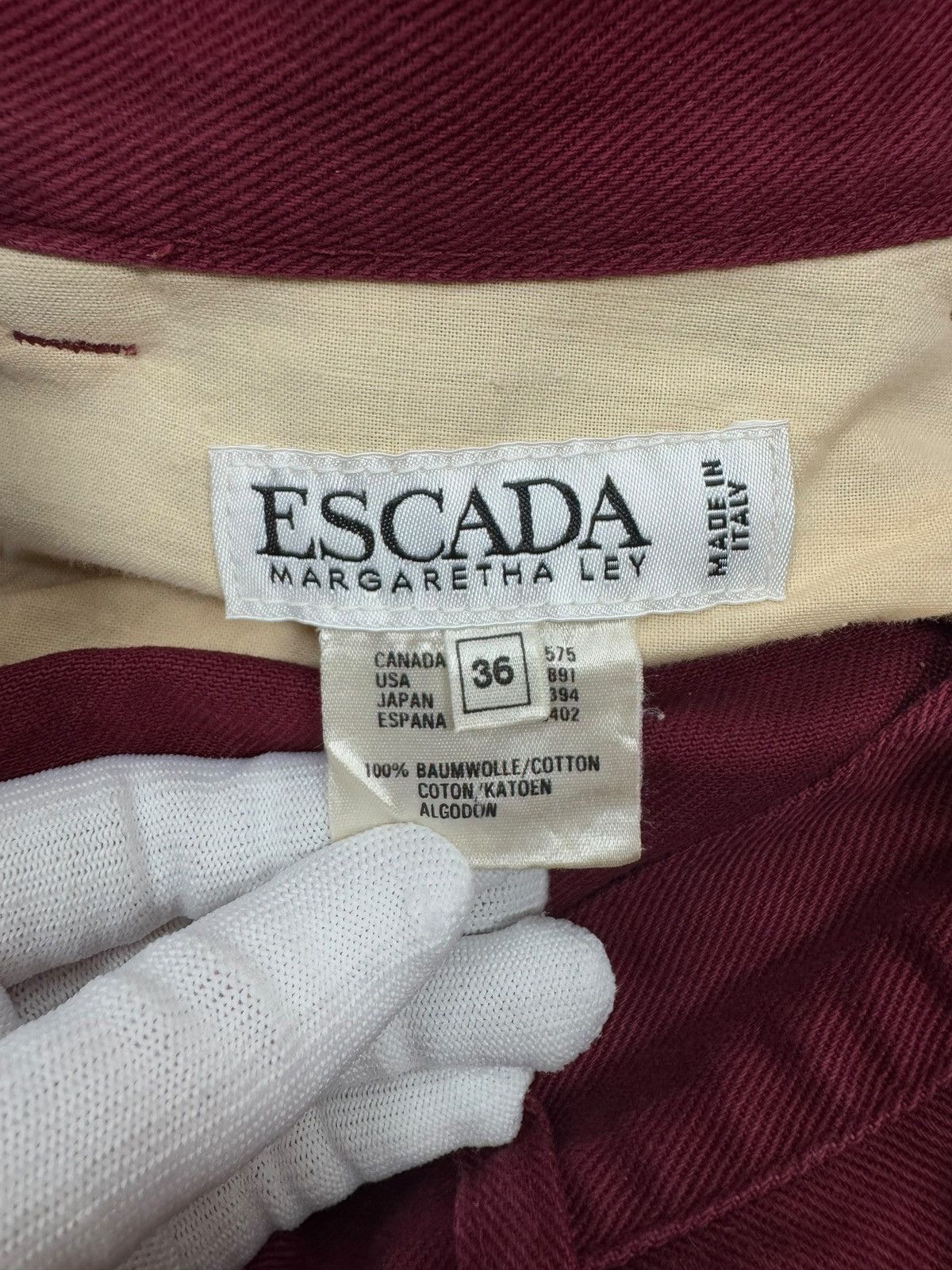 Escada Esacada Margaretha Ley Vintage Jeans Bordeaux size DE36 IT40 Size 27" / US 4 / IT 40 - 11 Thumbnail