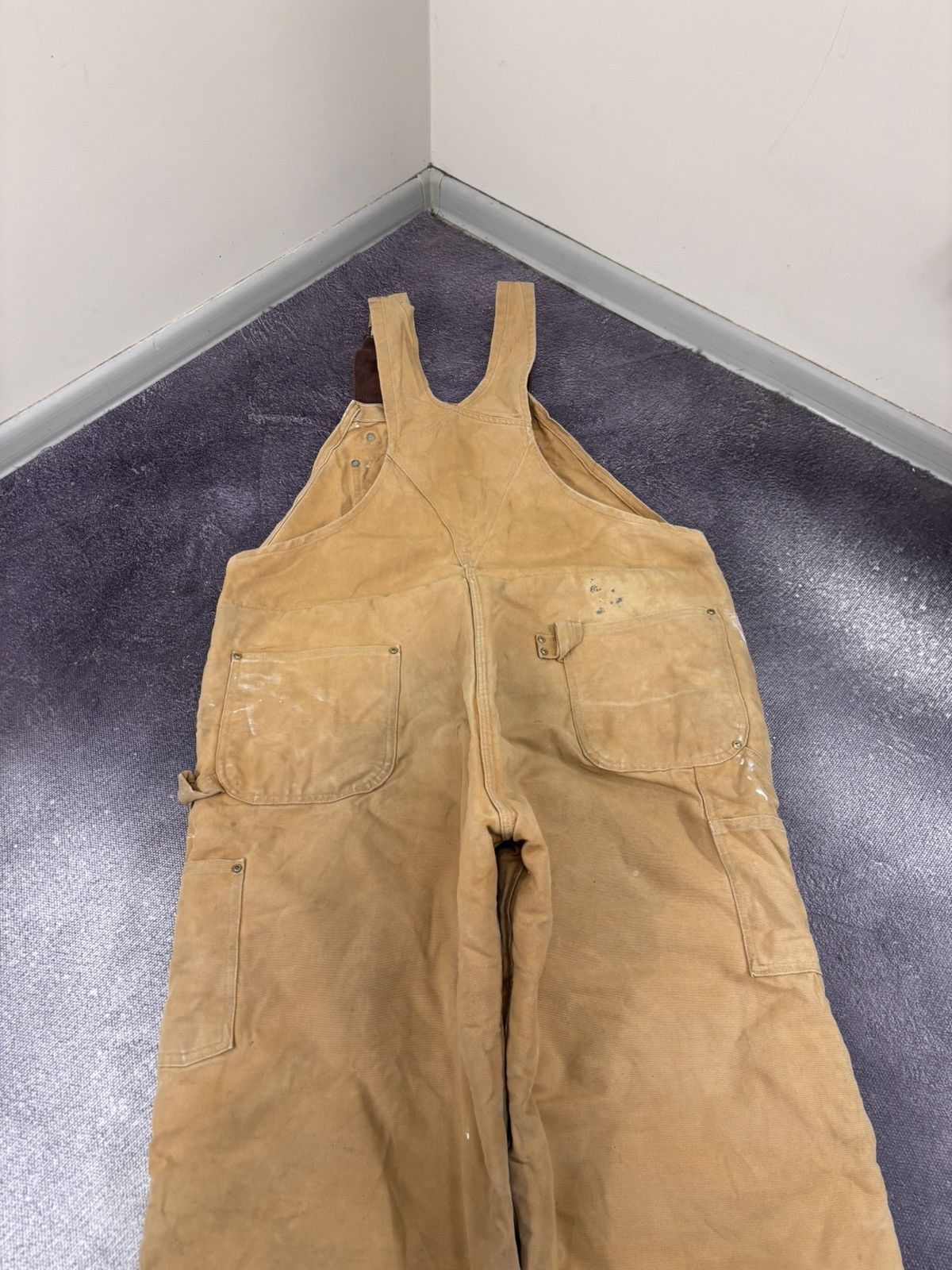 Carhartt Vintage Carhartt Bib Overalls Double Knee Brown Duck Canvas Size US 44 / EU 60 - 18 Thumbnail