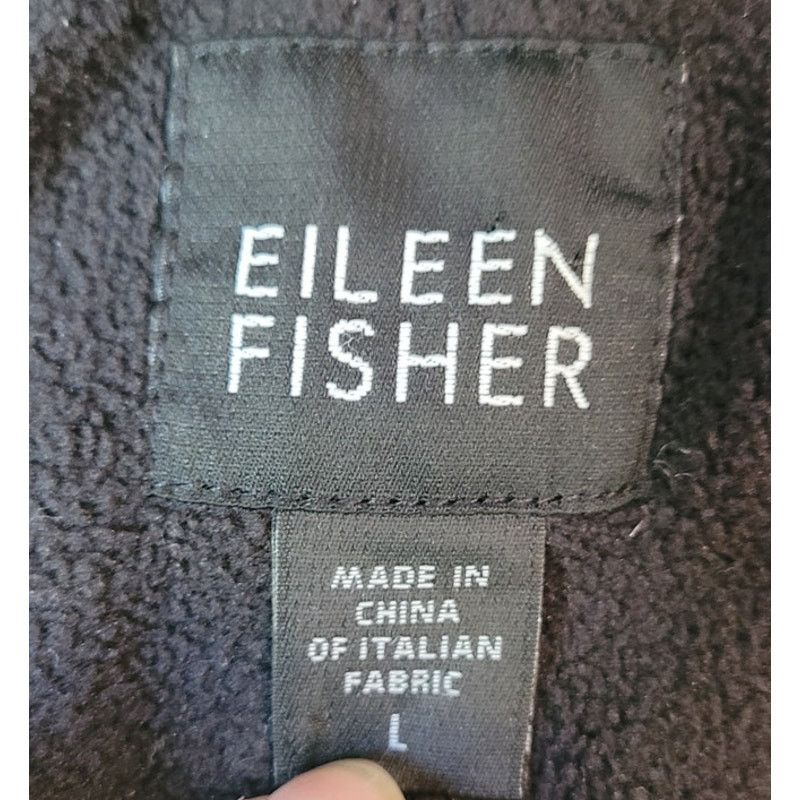 Eileen Fisher Eileen Fisher Black Fleece-Lined Moto Jacket Outerwear M Size M / US 6-8 / IT 42-44 - 6 Thumbnail