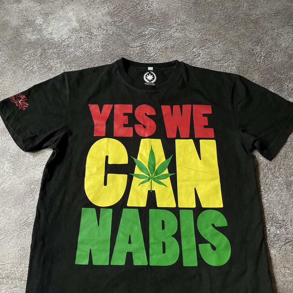Vintage Vintage Y2K Graphic Tee Cannabis Print Faded Black Punk L Size US L / EU 52-54 / 3 - 4 Thumbnail