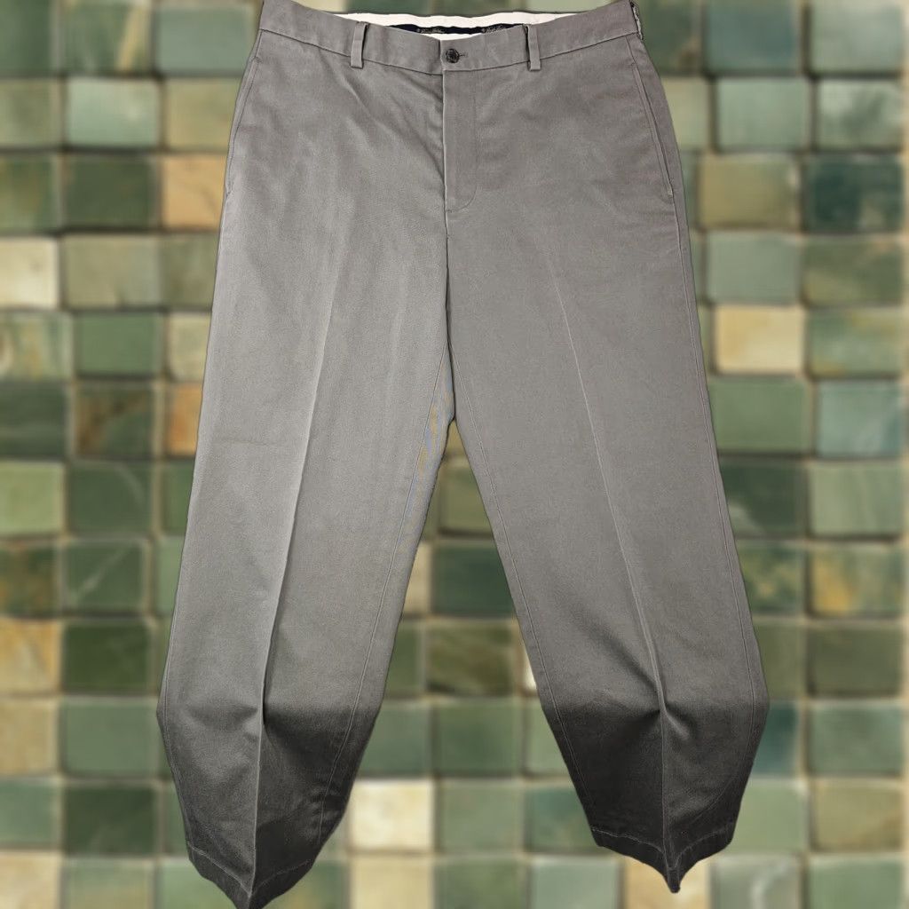 Brooks Brothers Brooks Brothers Chino Pants Mens 35x30 Gray Clark Fit Advantage Dress Casual Size US 35 - 1 Thumbnail
