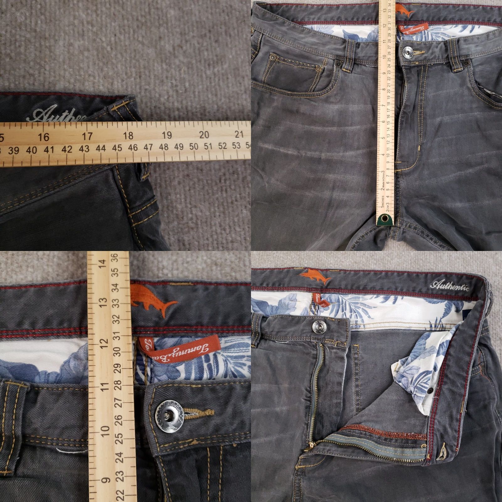Tommy Bahama VINTAGE? No. Tommy Bahama Sand Drifter Jeans Mens 38x32 Gray Distressed Straight Pants Size US 38 / EU 54 - 8 Thumbnail