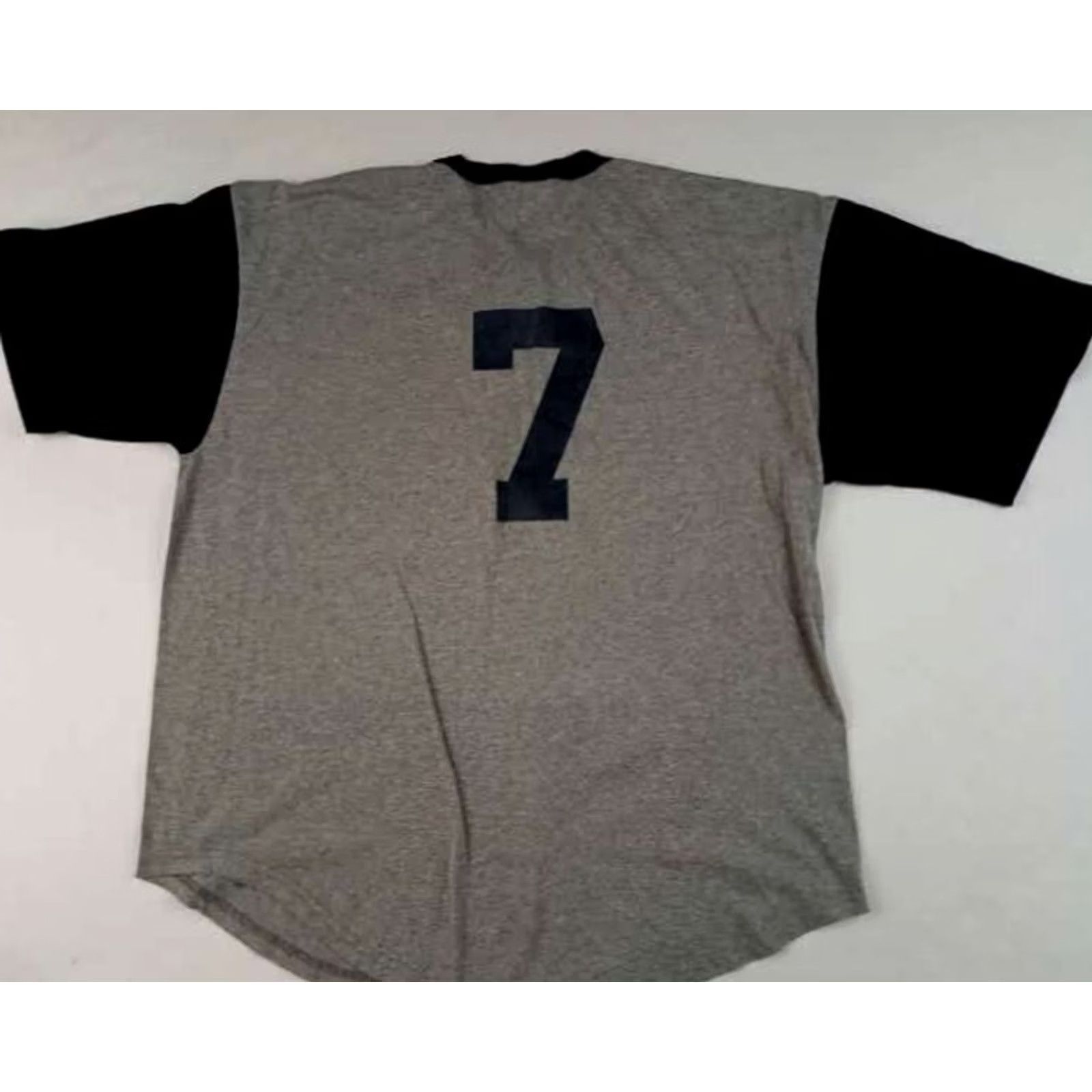 X-LARGE VINTAGE Miller Lite Beer Badger Sport #7 Jersey T-Shirt XL Gray Mens Size US XL / EU 56 / 4 - 4 Thumbnail