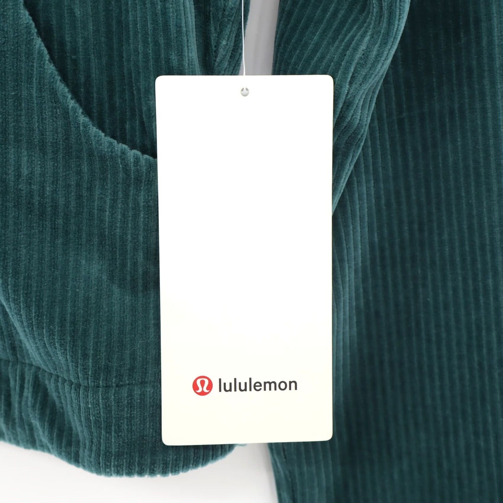 Lululemon Lululemon Women's Track Jacket Storm Teal Velvet Cord Size 4 NWT Size S / US 4 / IT 40 - 4 Thumbnail