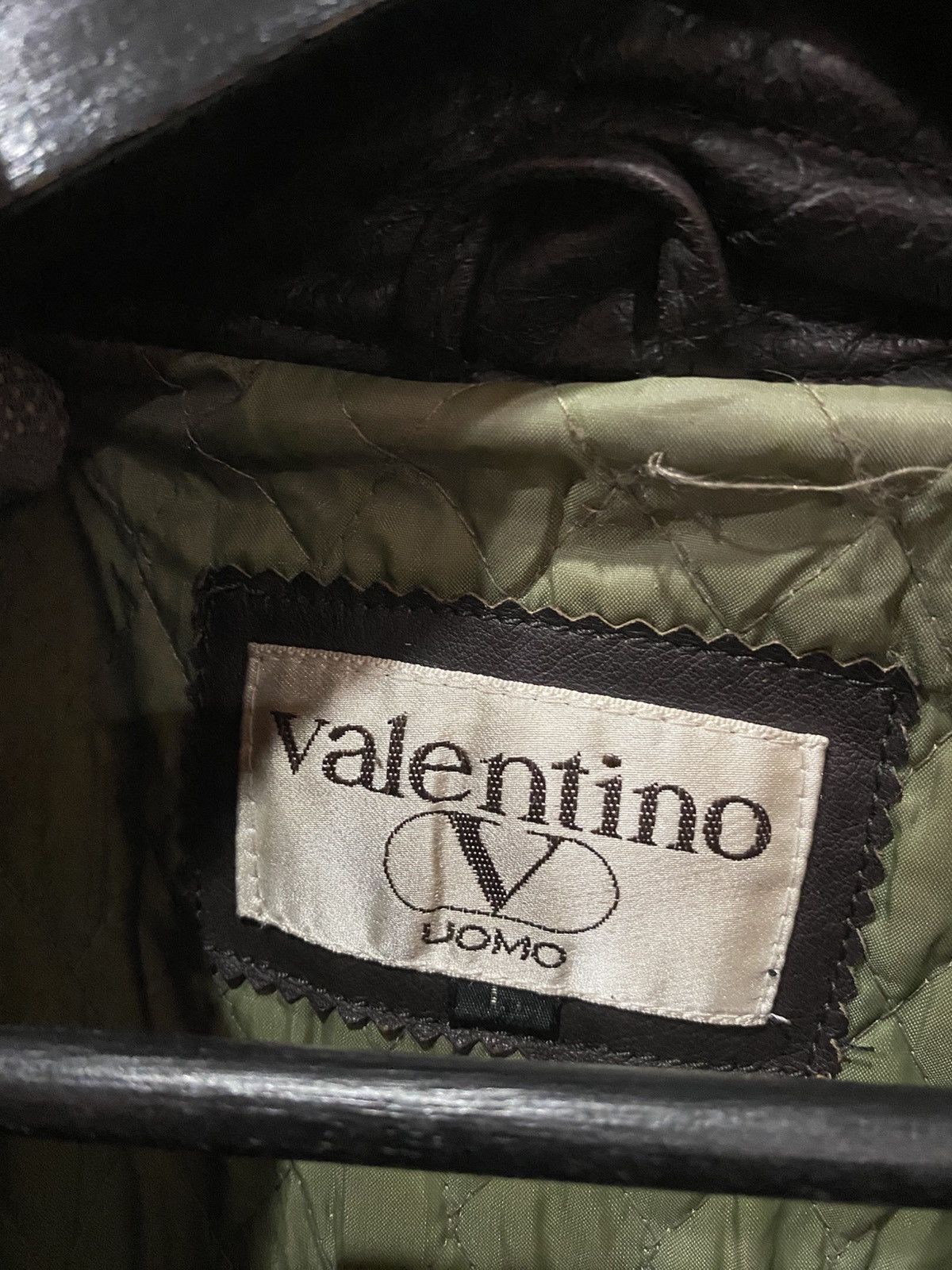 Valentino Vintage Valentino Uomo Black Leather Coat – Quilted Liner Size US L / EU 52-54 / 3 - 6 Thumbnail