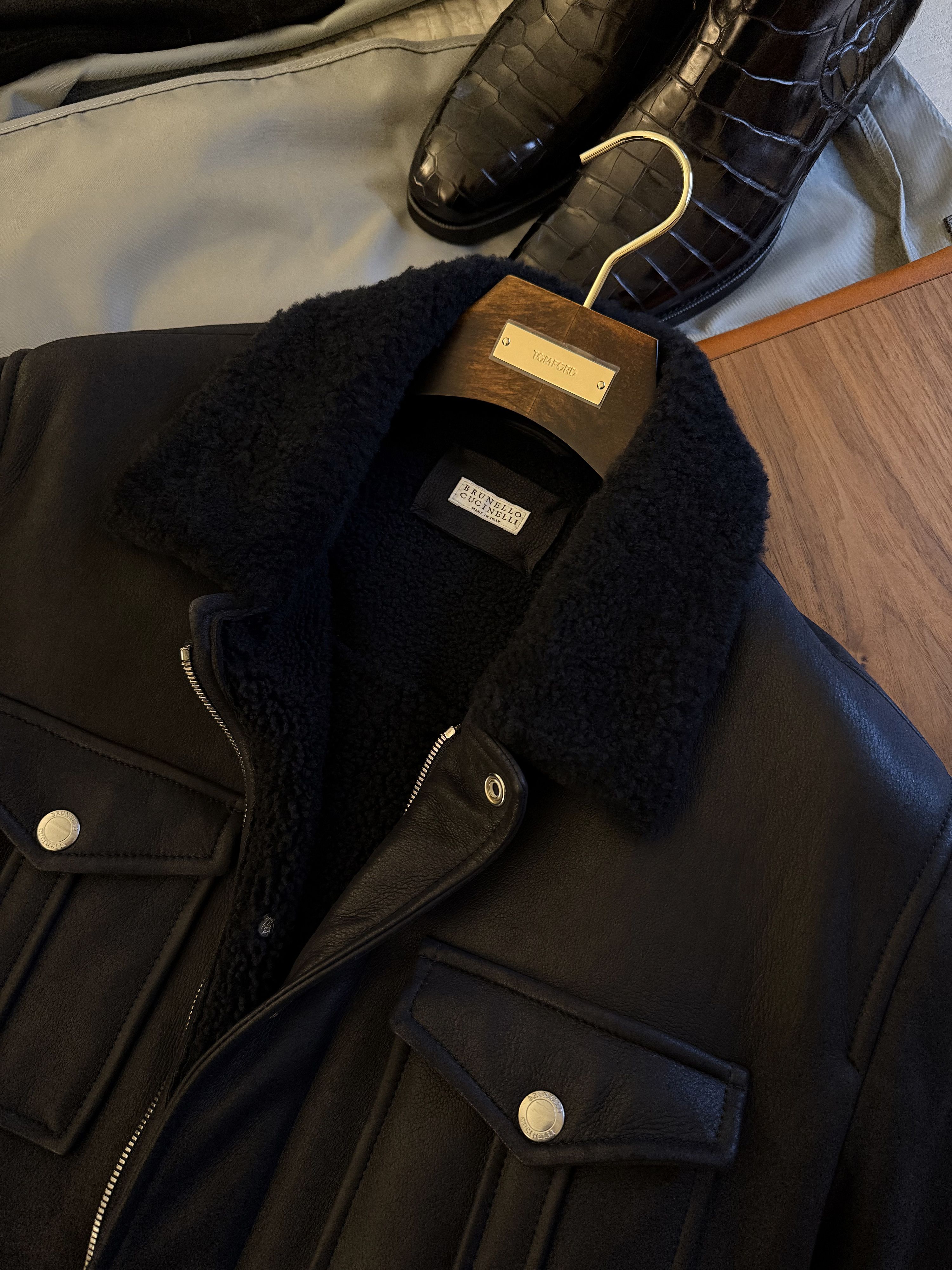 Brunello Cucinelli A Menswear Grail, Ultra-Rare $15,000 Full Shearling Jacket Size US M / EU 48-50 / 2 - 17 Thumbnail