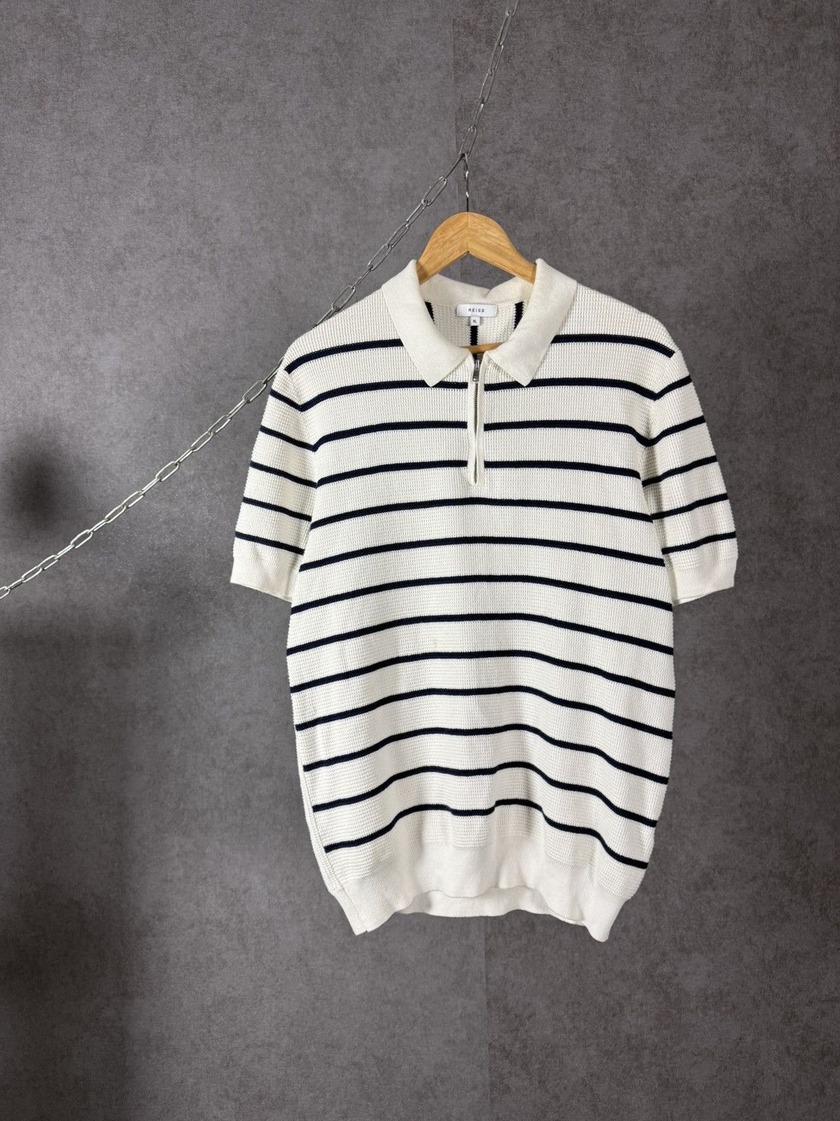 Reiss Reiss designer 1/3 zip polo tee Size US XL / EU 56 / 4 - 1 Thumbnail