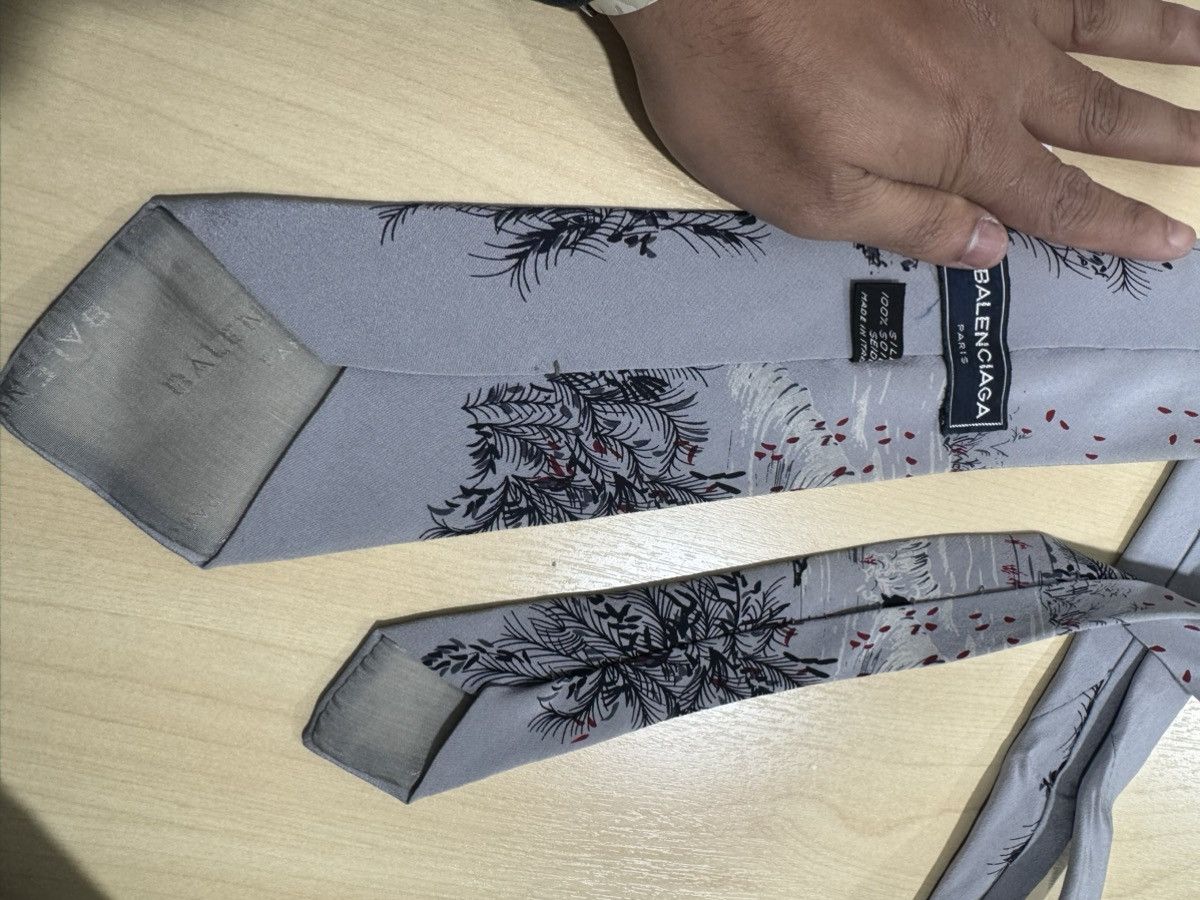 Balenciaga Vtg Balenciaga Nature Inspired Necktie Size ONE SIZE - 4 Thumbnail
