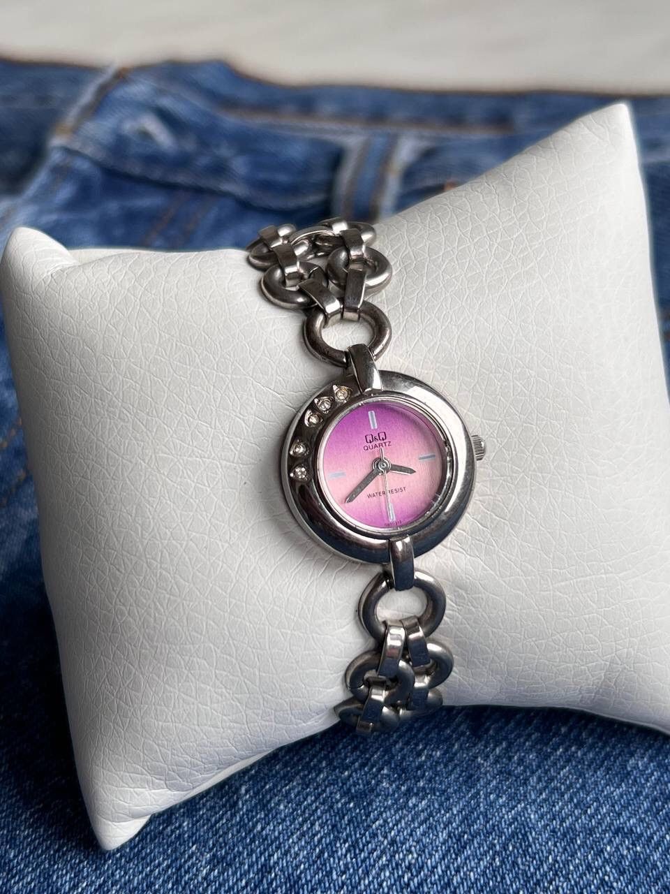 Japanese Brand × Vintage Vintage Pink Japanese style futuristic Link ⛓ Metal Watch Size ONE SIZE - 5 Thumbnail