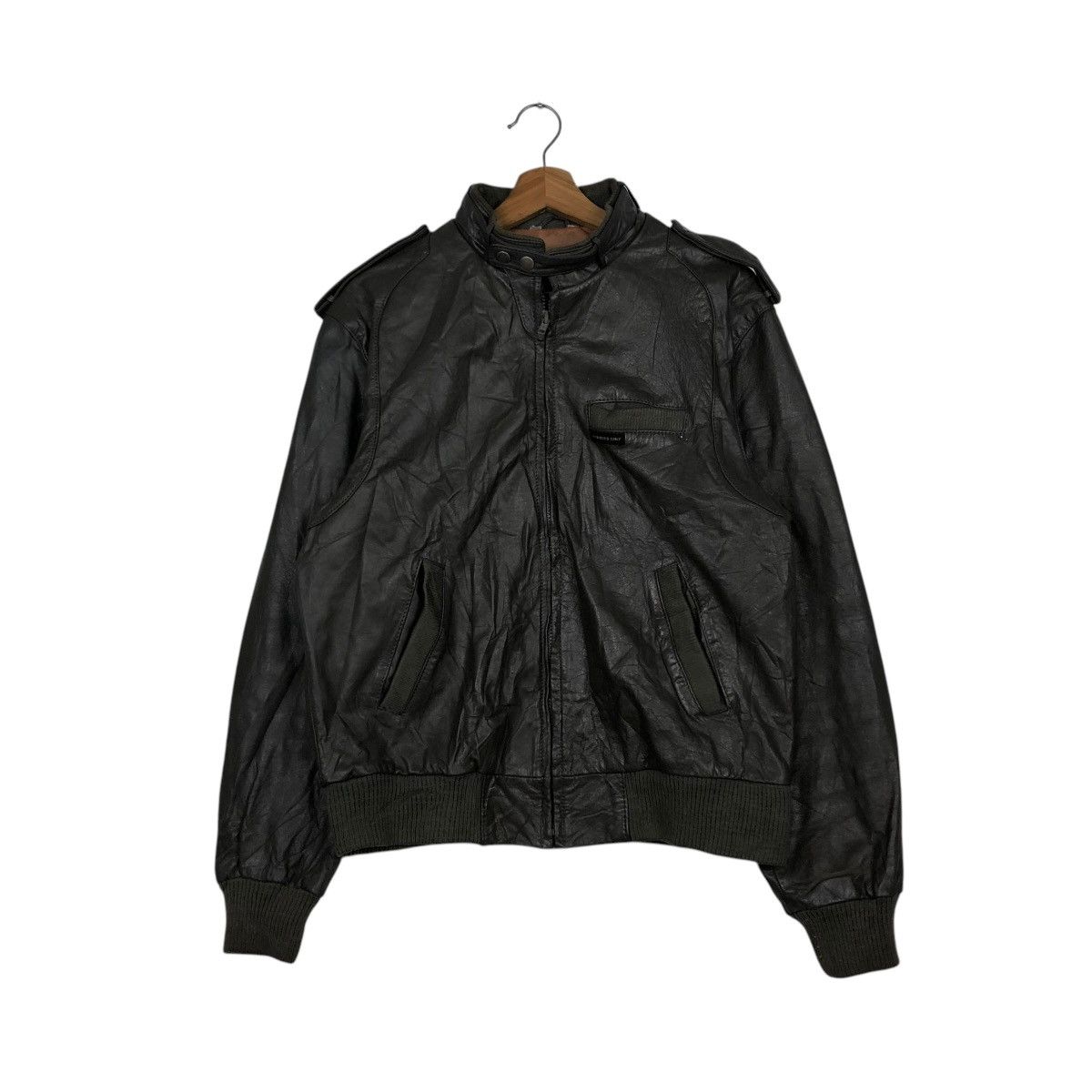 Japanese Brand 🔥VINTAGE BIKER LEATHER JACKET EUROPE CRAFT ISSEY MIYAKE Size US M / EU 48-50 / 2 - 3 Thumbnail