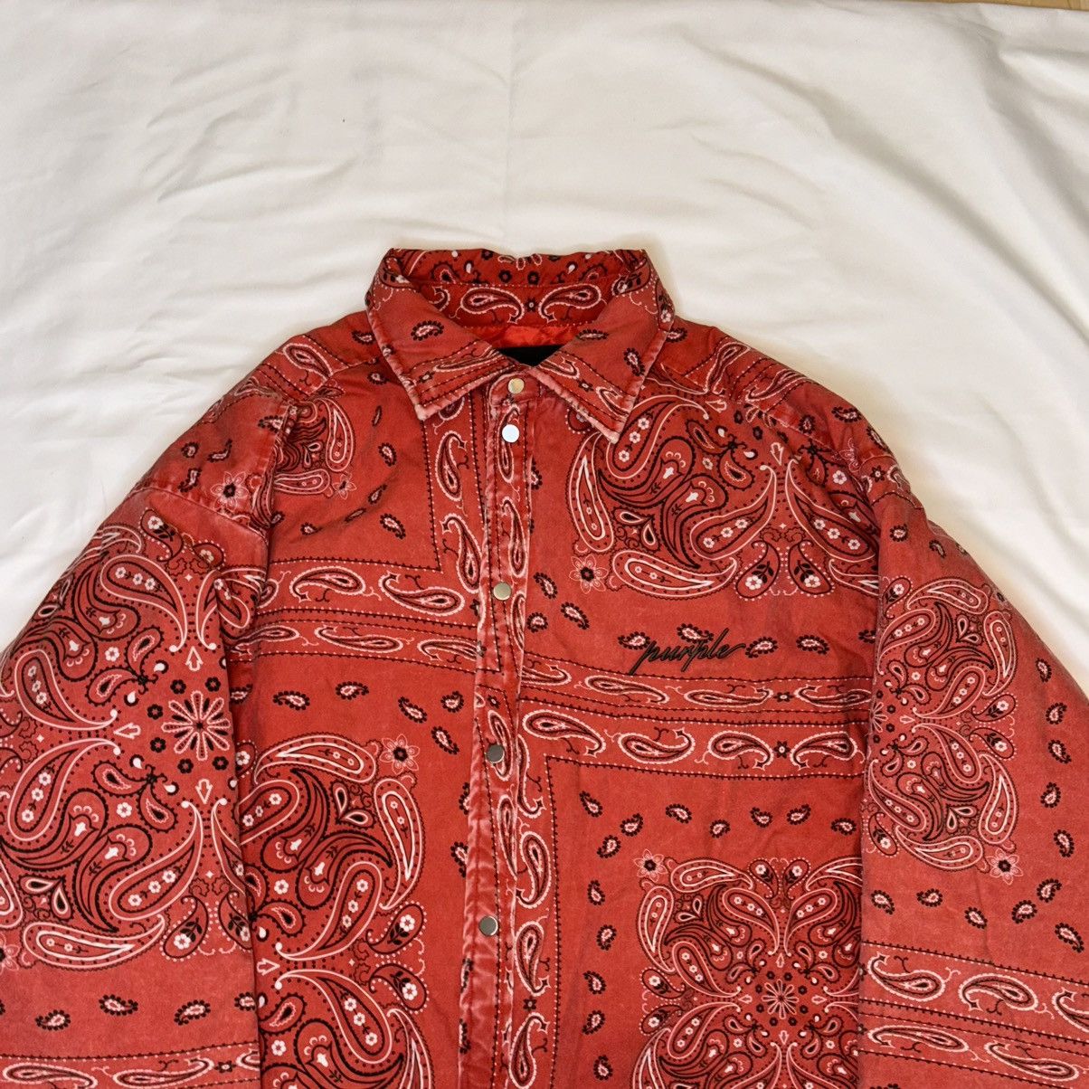 Purple Brand Purple Brand Red Paisley Jacket Size US M / EU 48-50 / 2 - 2 Thumbnail