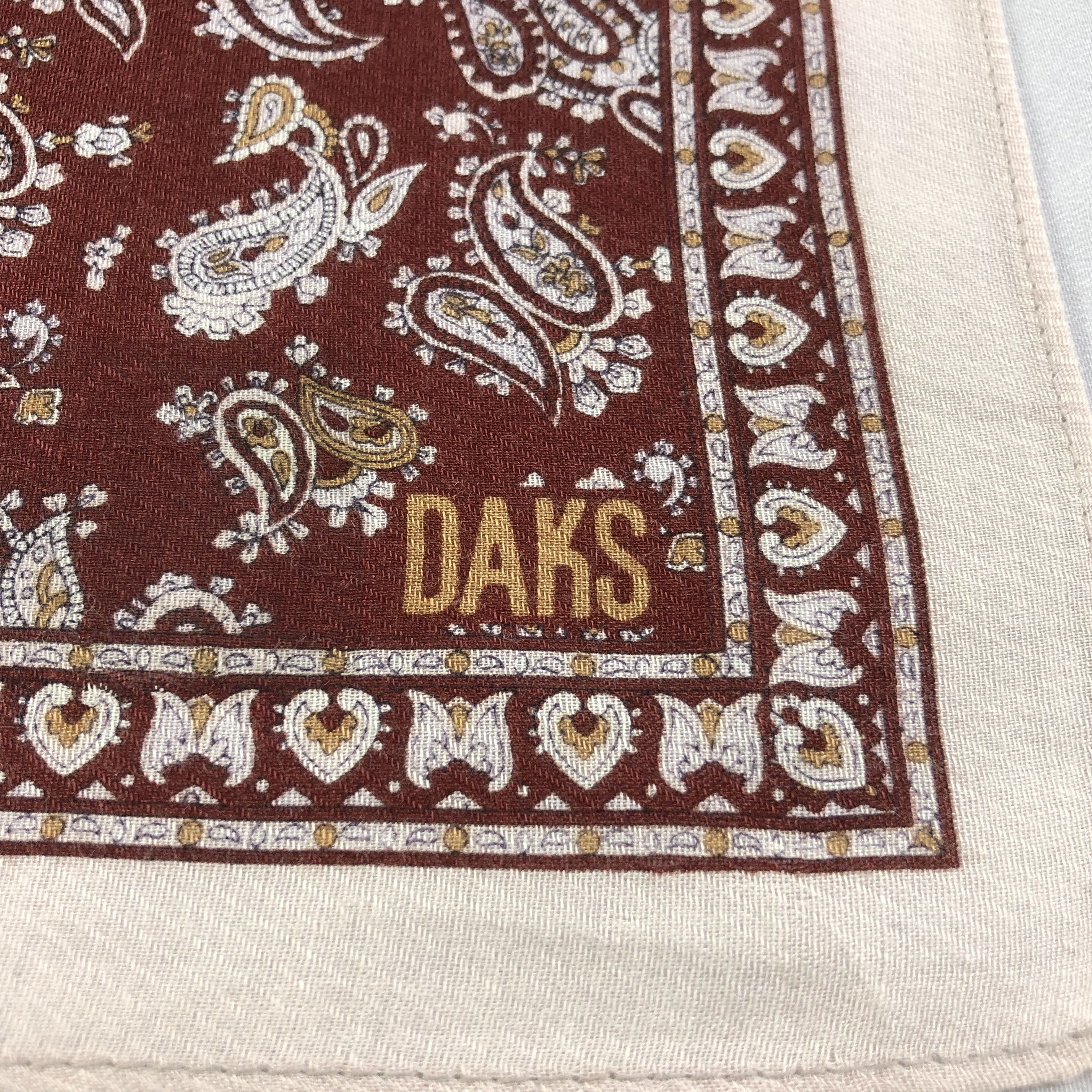 DAKS DAKS Paisley Handkerchief Neckerchief Bandana H1508 Size ONE SIZE - 4 Thumbnail